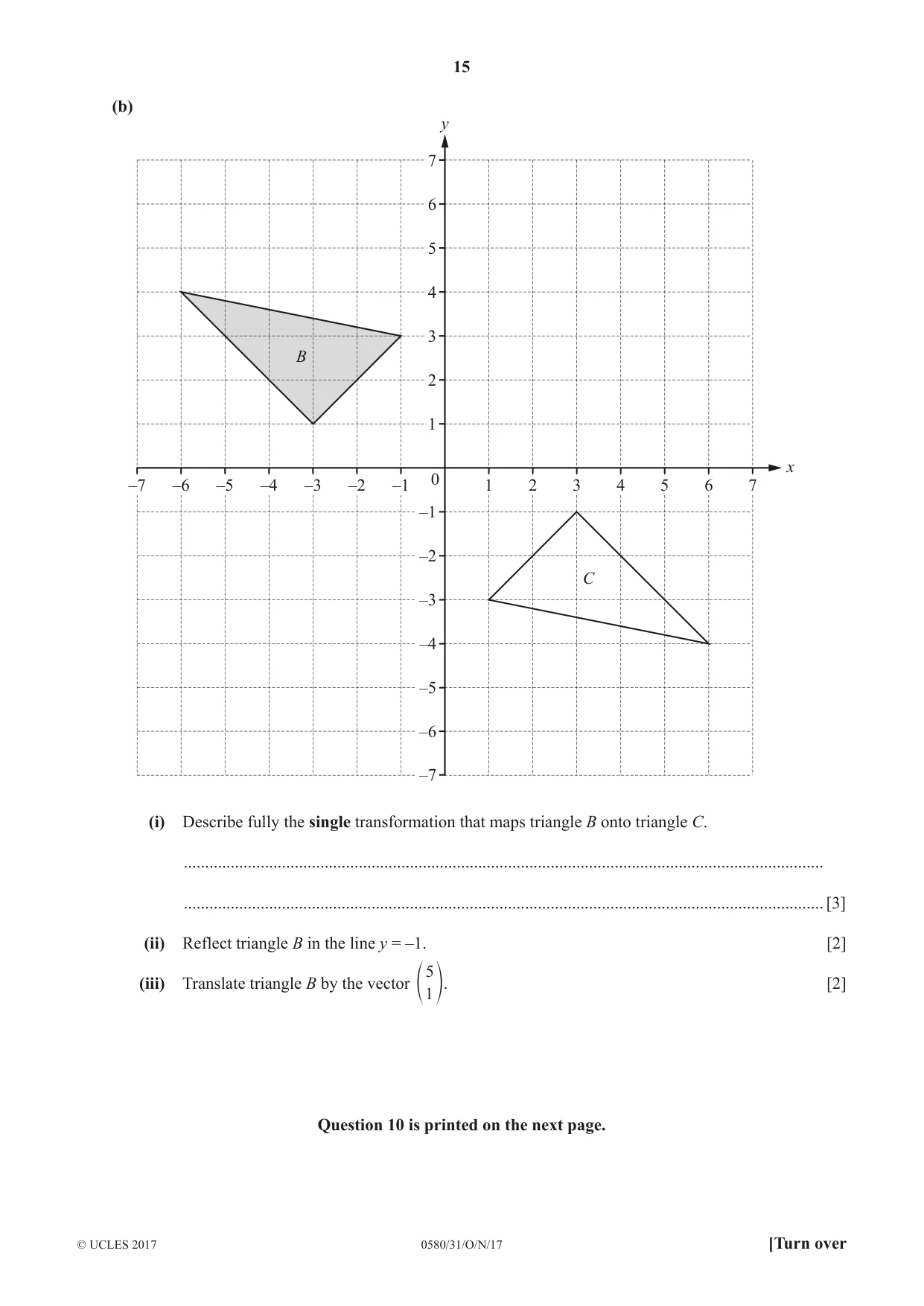 Cambridge IGCSE Mathematics 0580 2017 Oct/Nov Paper 3 · Variant 1 question paper, page 15 of 16