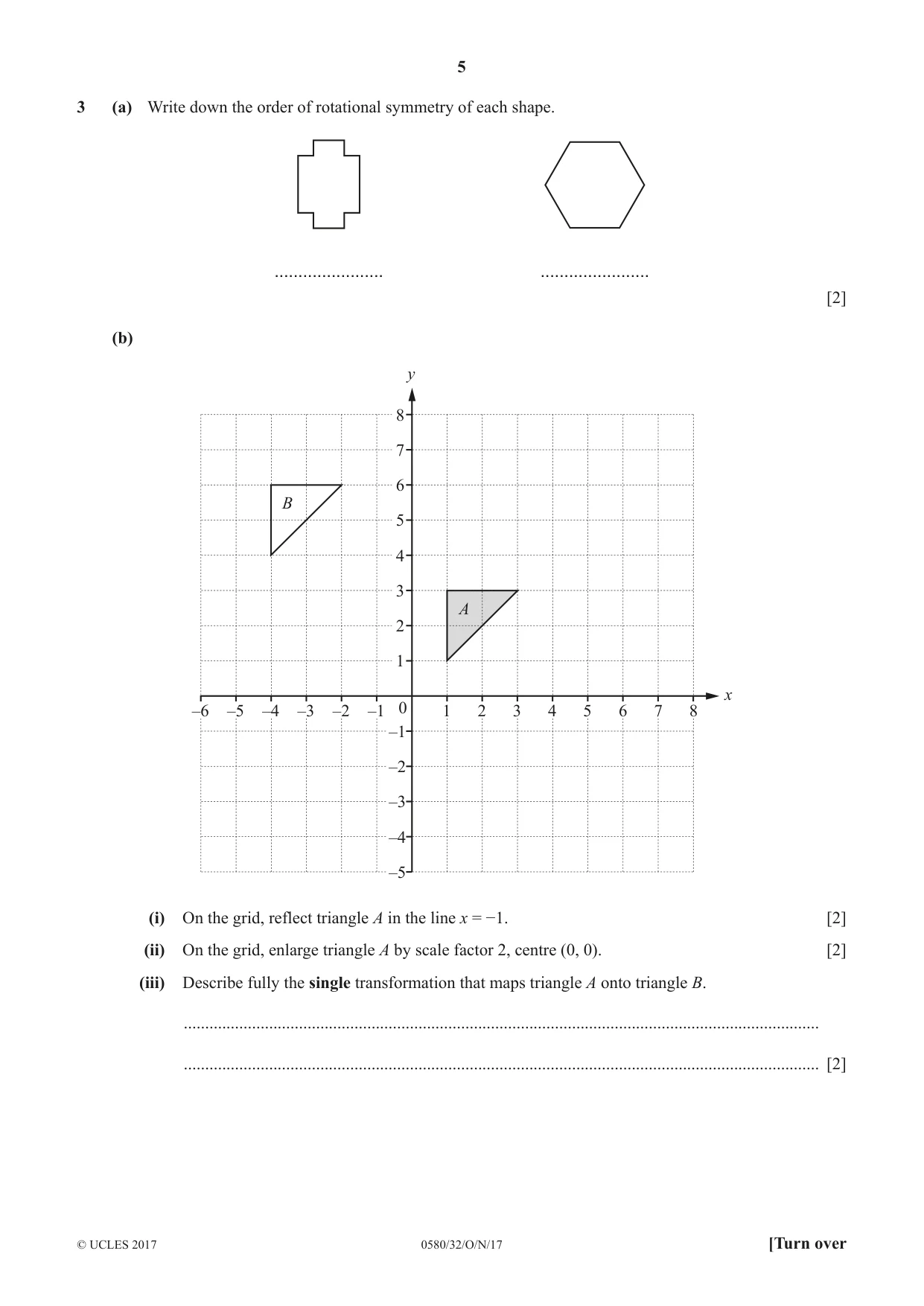 Cambridge IGCSE Mathematics 0580 2017 Oct/Nov Paper 3 · Variant 2 question paper, page 5 of 16