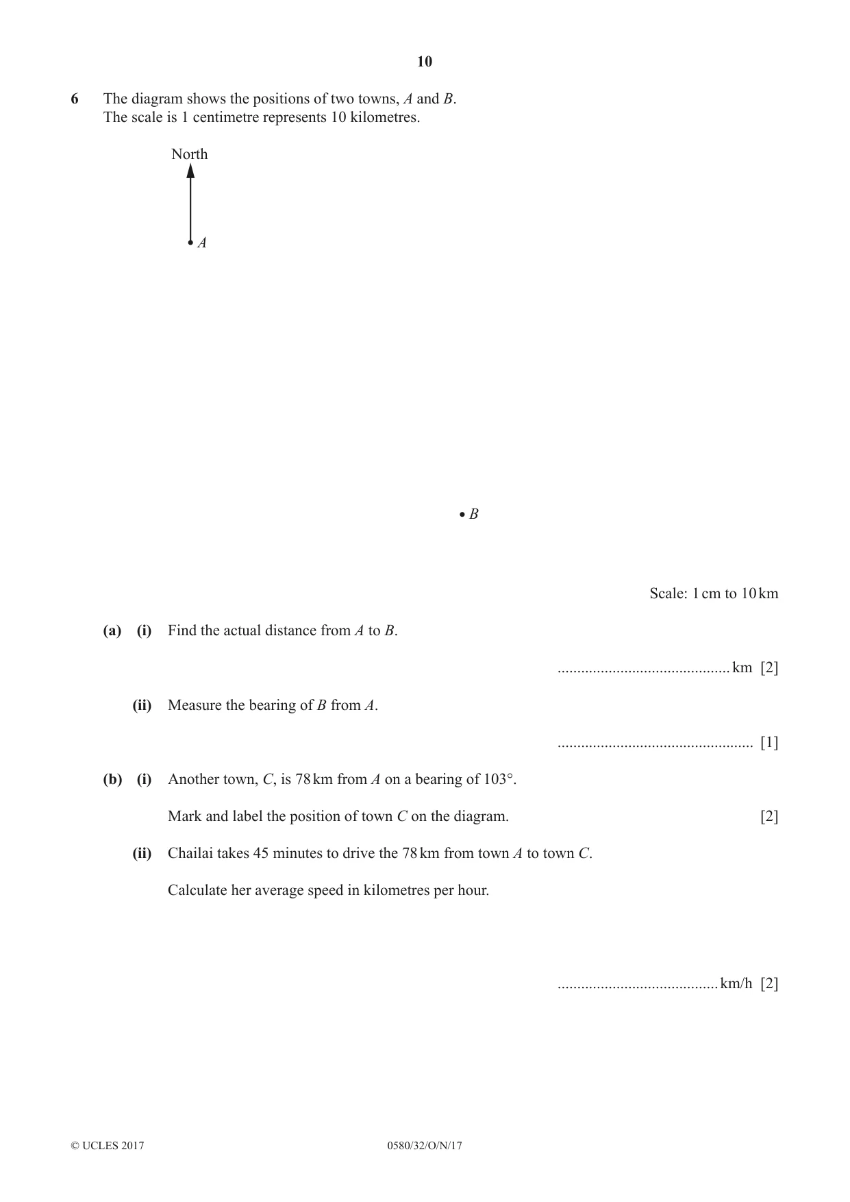 Cambridge IGCSE Mathematics 0580 2017 Oct/Nov Paper 3 · Variant 2 question paper, page 10 of 16