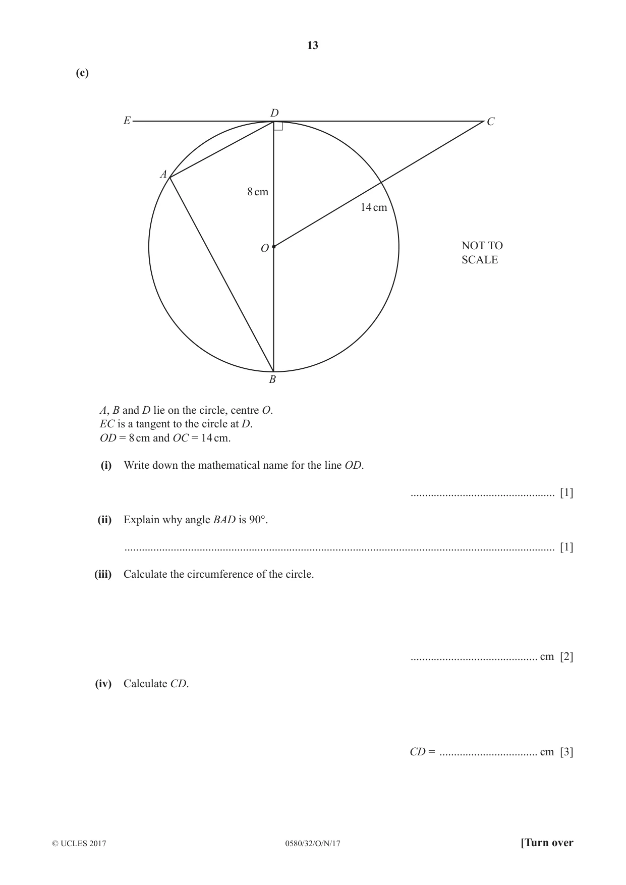 Cambridge IGCSE Mathematics 0580 2017 Oct/Nov Paper 3 · Variant 2 question paper, page 13 of 16