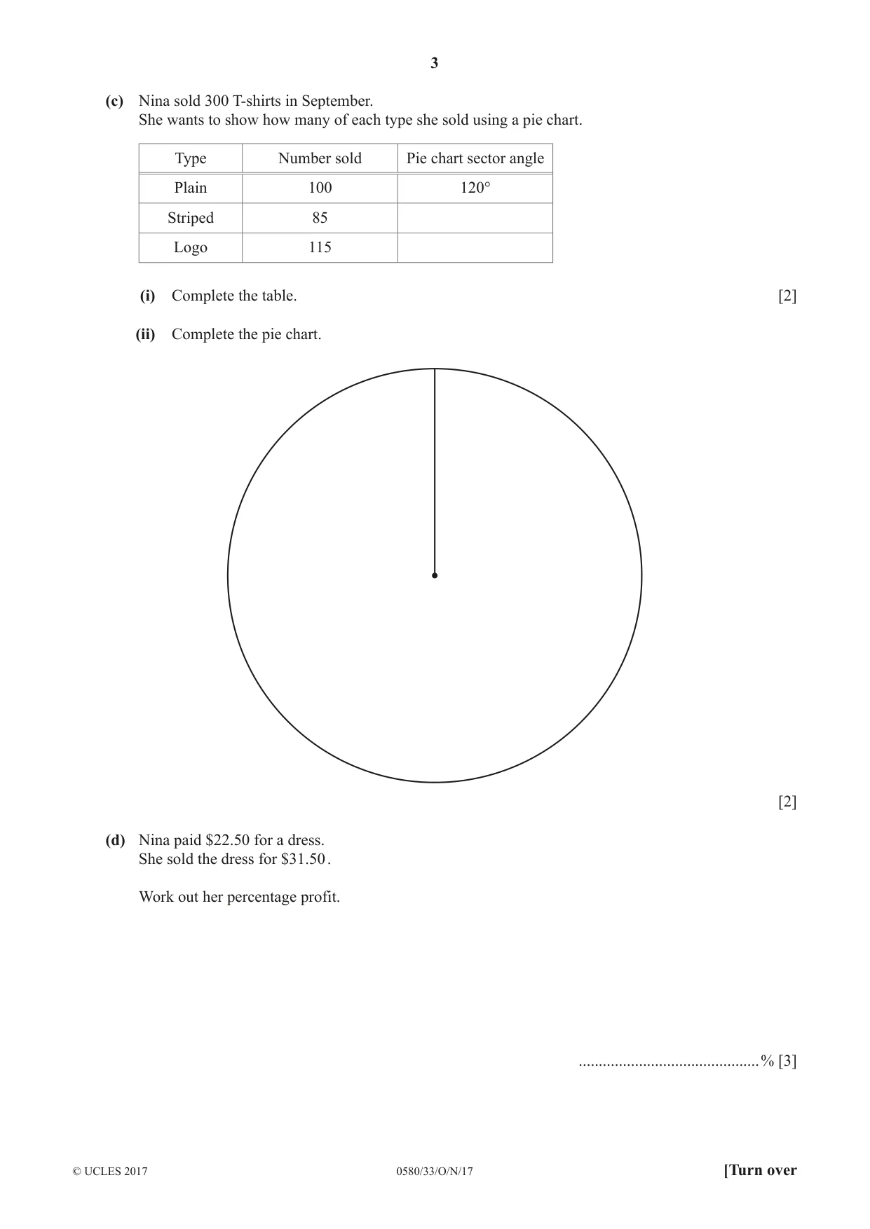 Cambridge IGCSE Mathematics 0580 2017 Oct/Nov Paper 3 · Variant 3 question paper, page 3 of 16