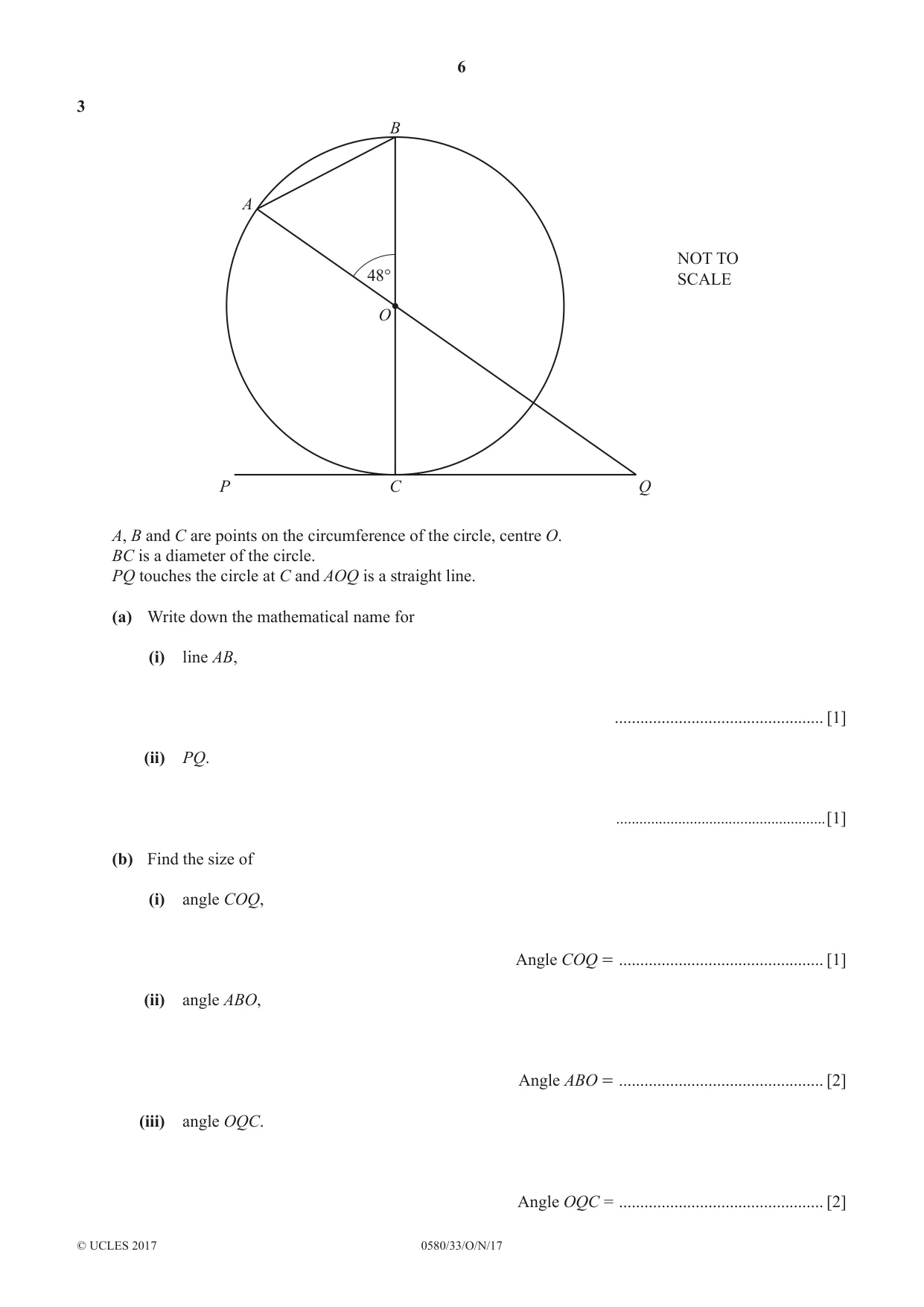 Cambridge IGCSE Mathematics 0580 2017 Oct/Nov Paper 3 · Variant 3 question paper, page 6 of 16