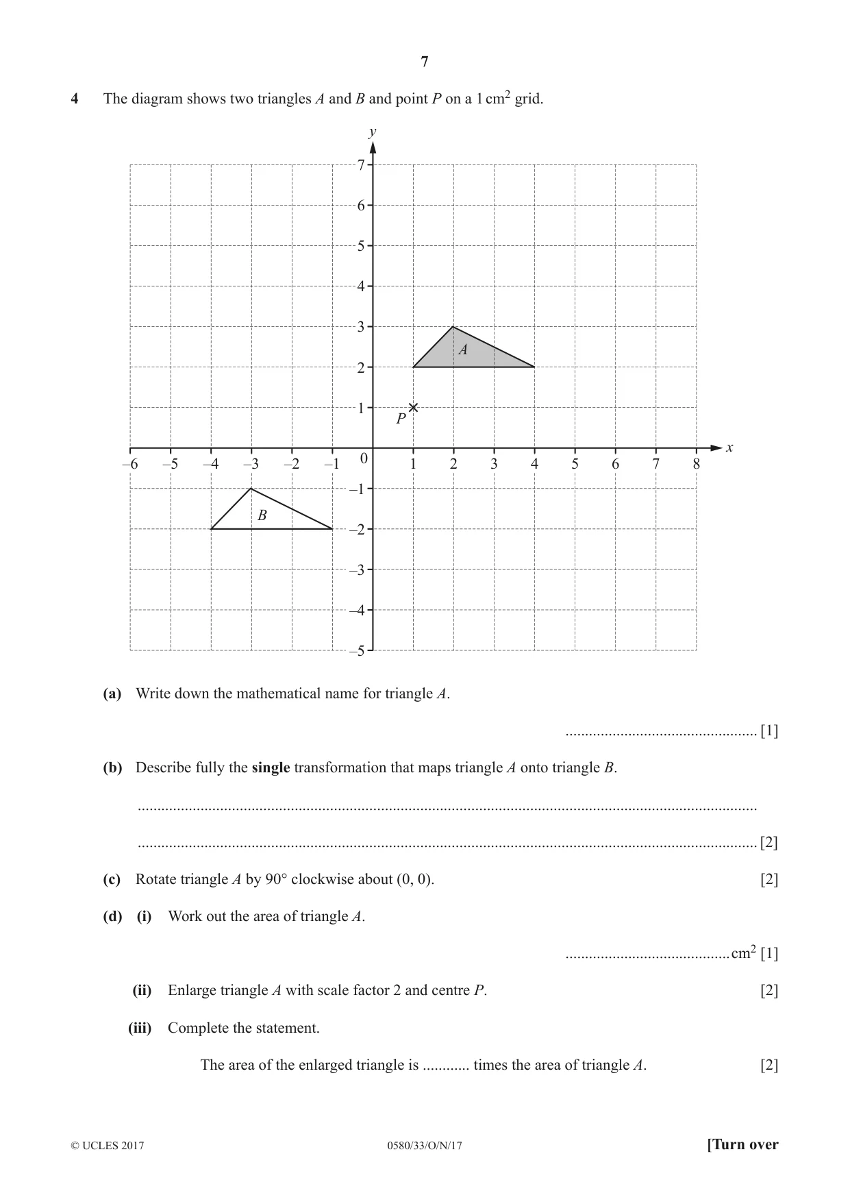 Cambridge IGCSE Mathematics 0580 2017 Oct/Nov Paper 3 · Variant 3 question paper, page 7 of 16
