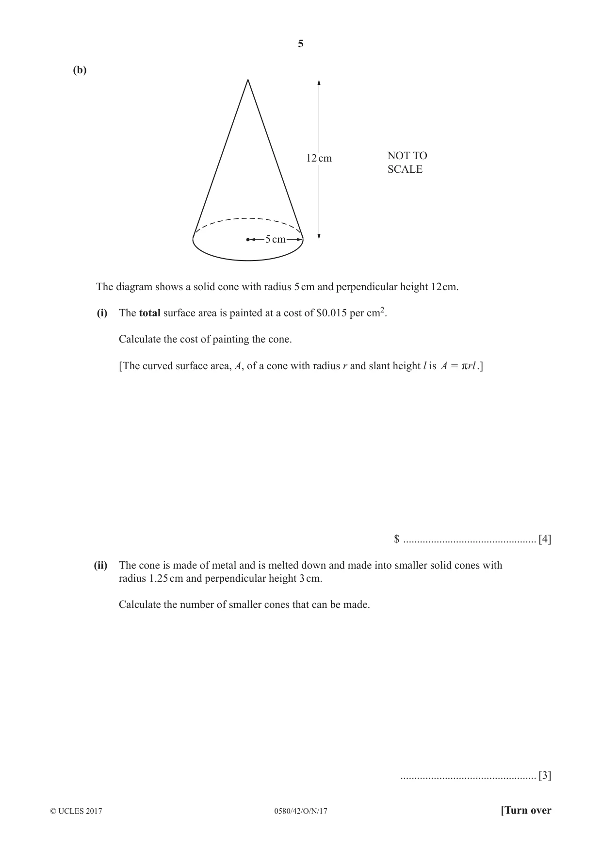 Cambridge IGCSE Mathematics 0580 2017 Oct/Nov Paper 4 · Variant 2 question paper, page 5 of 20