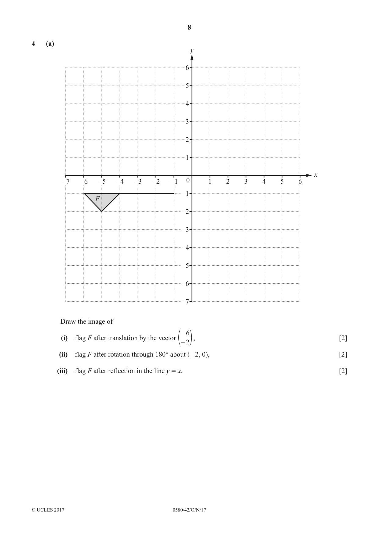 Cambridge IGCSE Mathematics 0580 2017 Oct/Nov Paper 4 · Variant 2 question paper, page 8 of 20