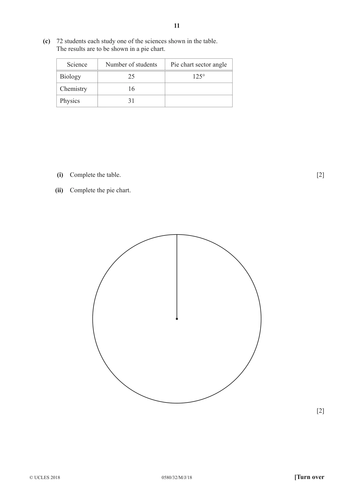 Cambridge IGCSE Mathematics 0580 2018 May/June Paper 3 · Variant 2 question paper, page 11 of 16