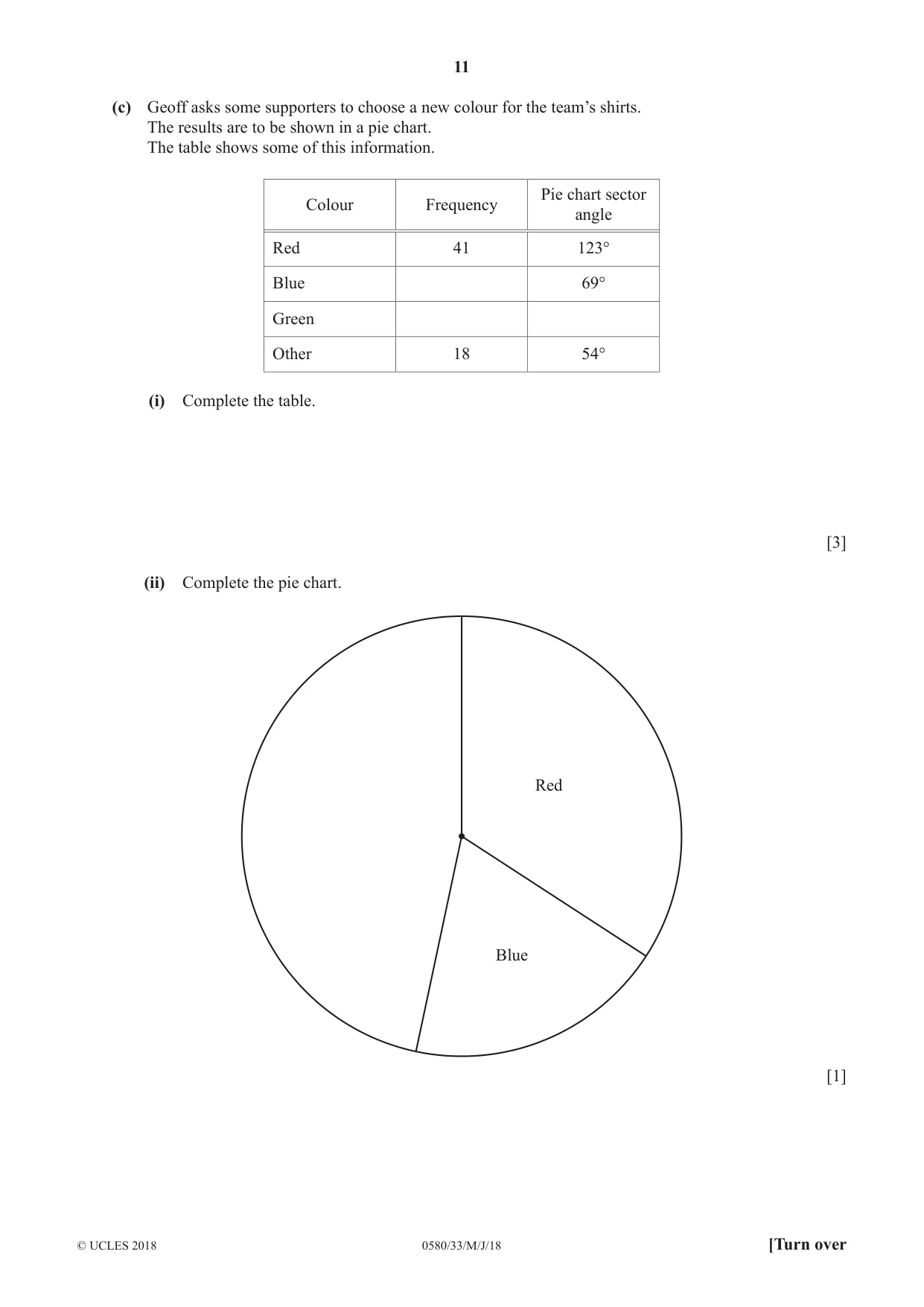 Cambridge IGCSE Mathematics 0580 2018 May/June Paper 3 · Variant 3 question paper, page 11 of 16