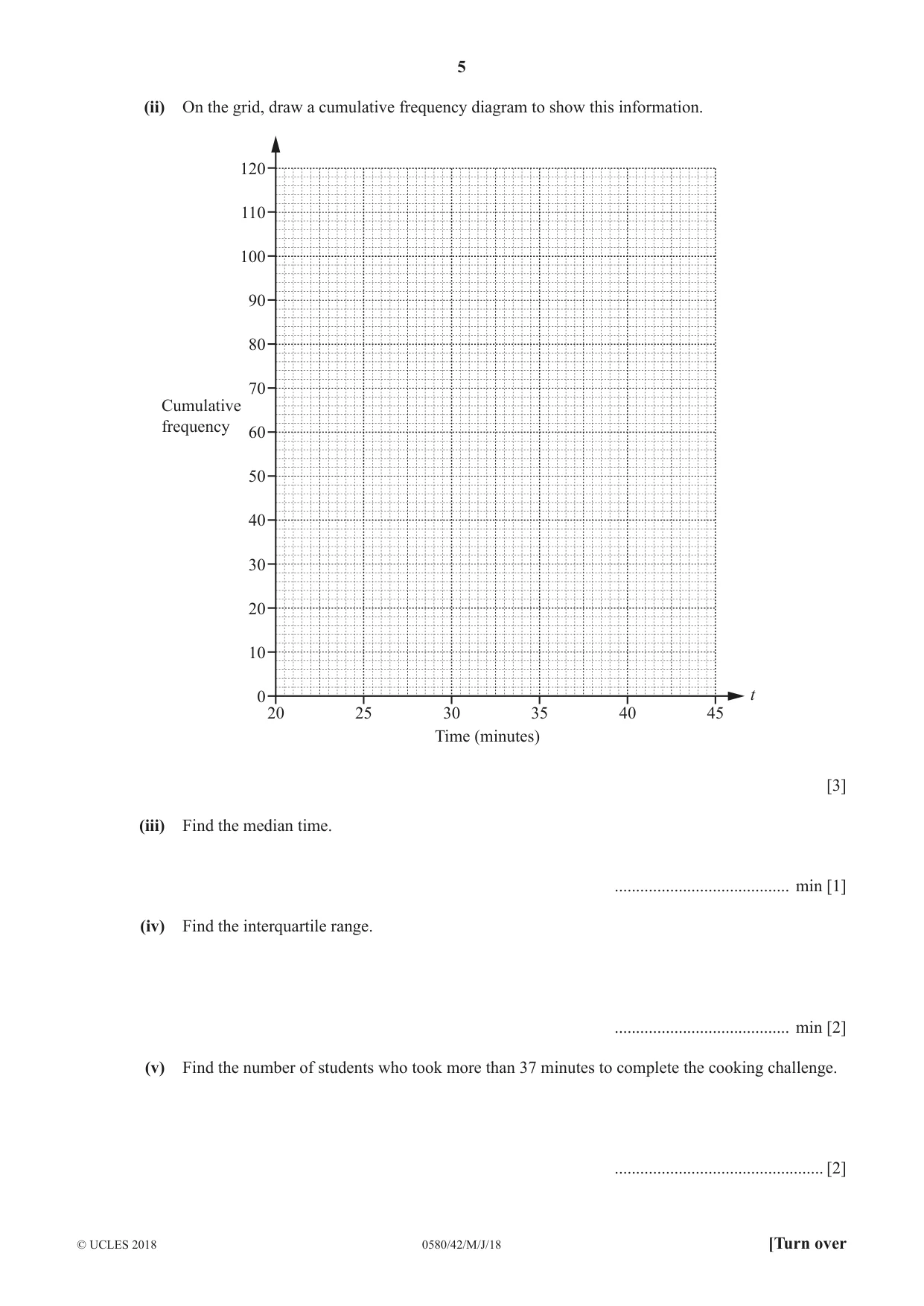 Cambridge IGCSE Mathematics 0580 2018 May/June Paper 4 · Variant 2 question paper, page 5 of 16