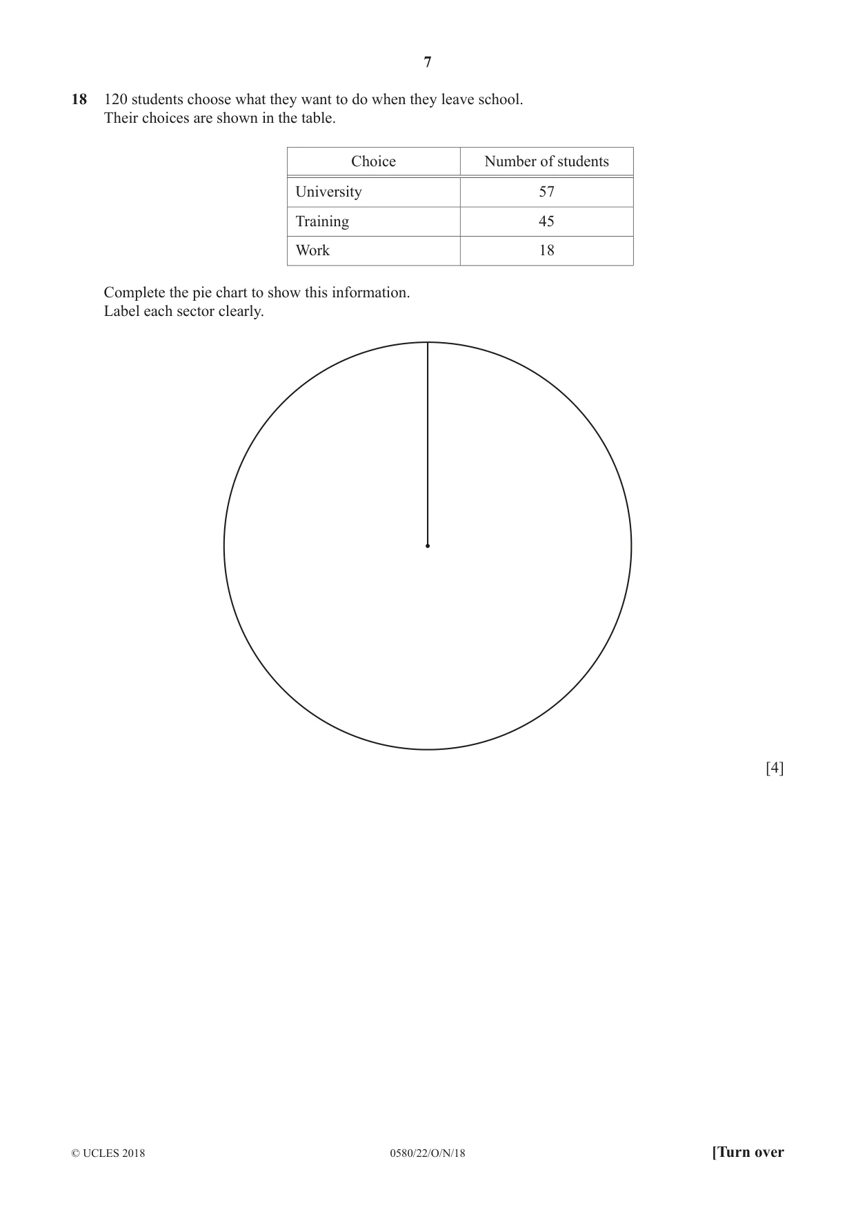 Cambridge IGCSE Mathematics 0580 2018 Oct/Nov Paper 2 · Variant 2 question paper, page 7 of 12