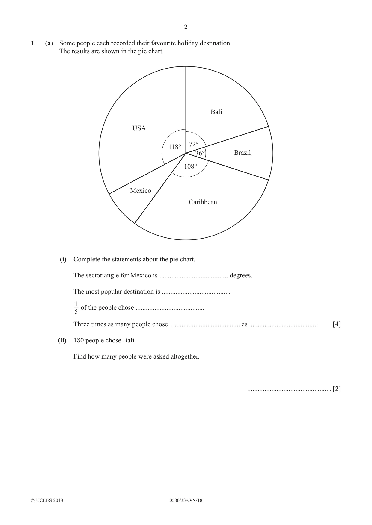 Cambridge IGCSE Mathematics 0580 2018 Oct/Nov Paper 3 · Variant 3 question paper, page 2 of 16