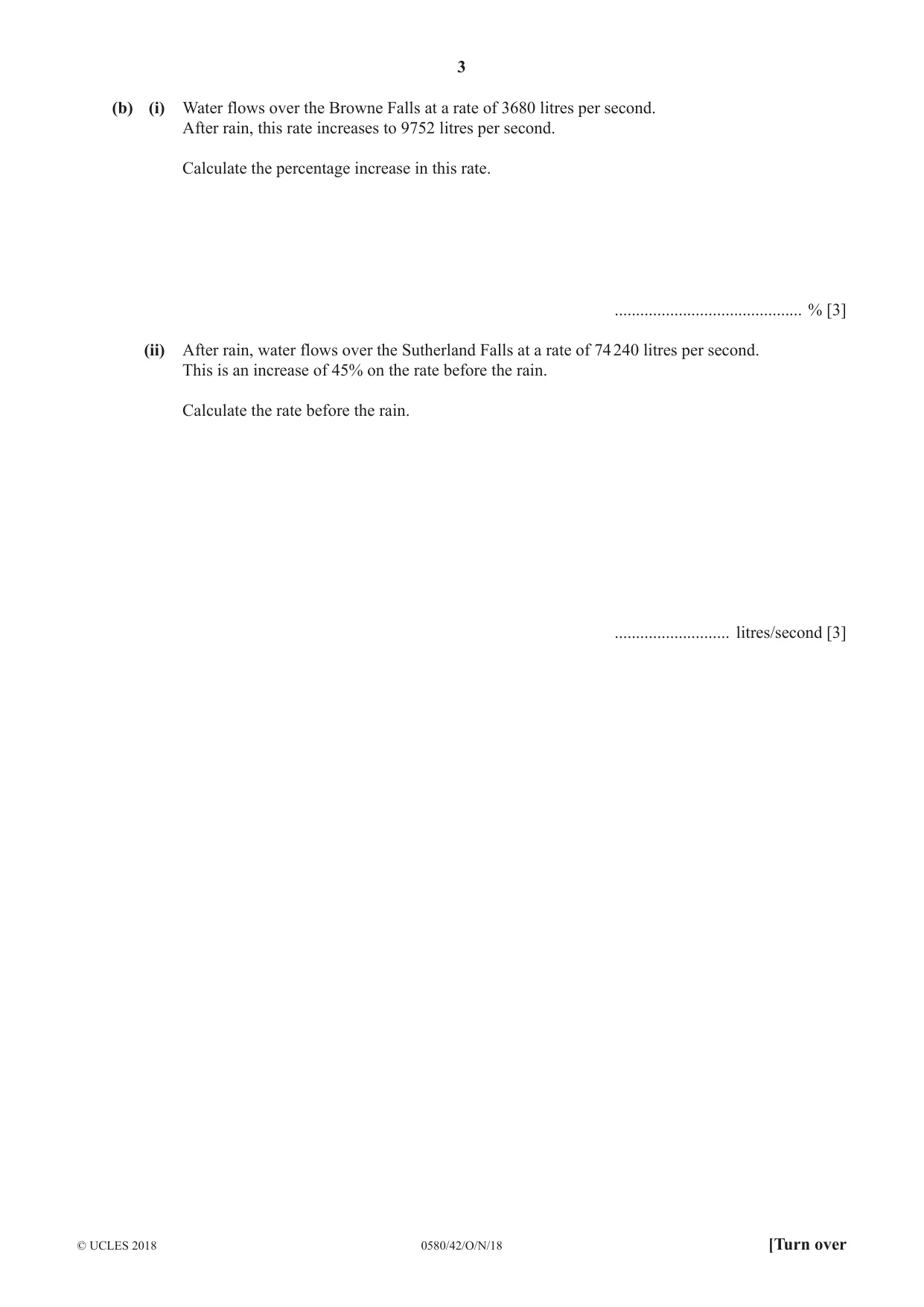 Cambridge IGCSE Mathematics 0580 2018 Oct/Nov Paper 4 · Variant 2 question paper, page 3 of 20