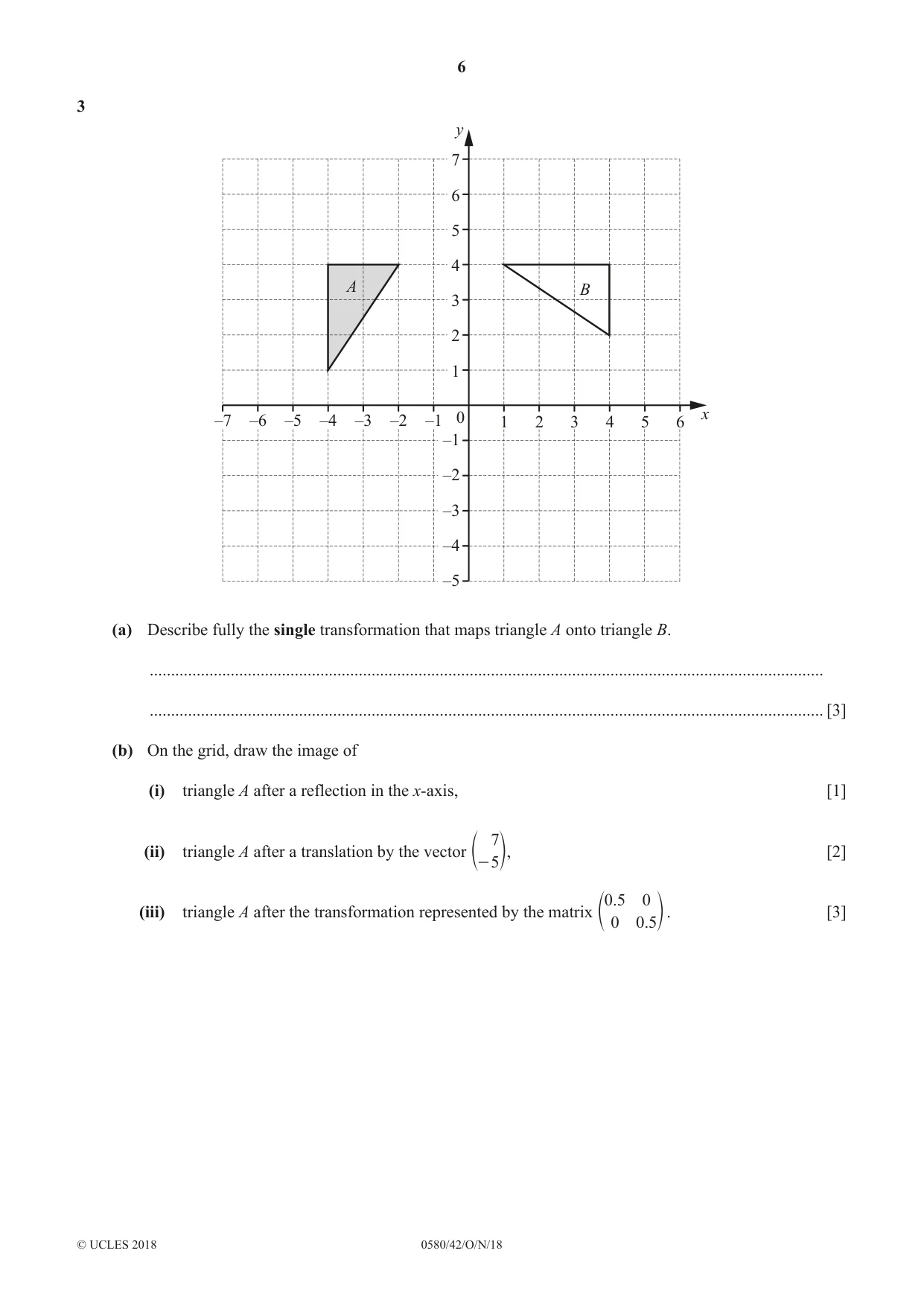 Cambridge IGCSE Mathematics 0580 2018 Oct/Nov Paper 4 · Variant 2 question paper, page 6 of 20