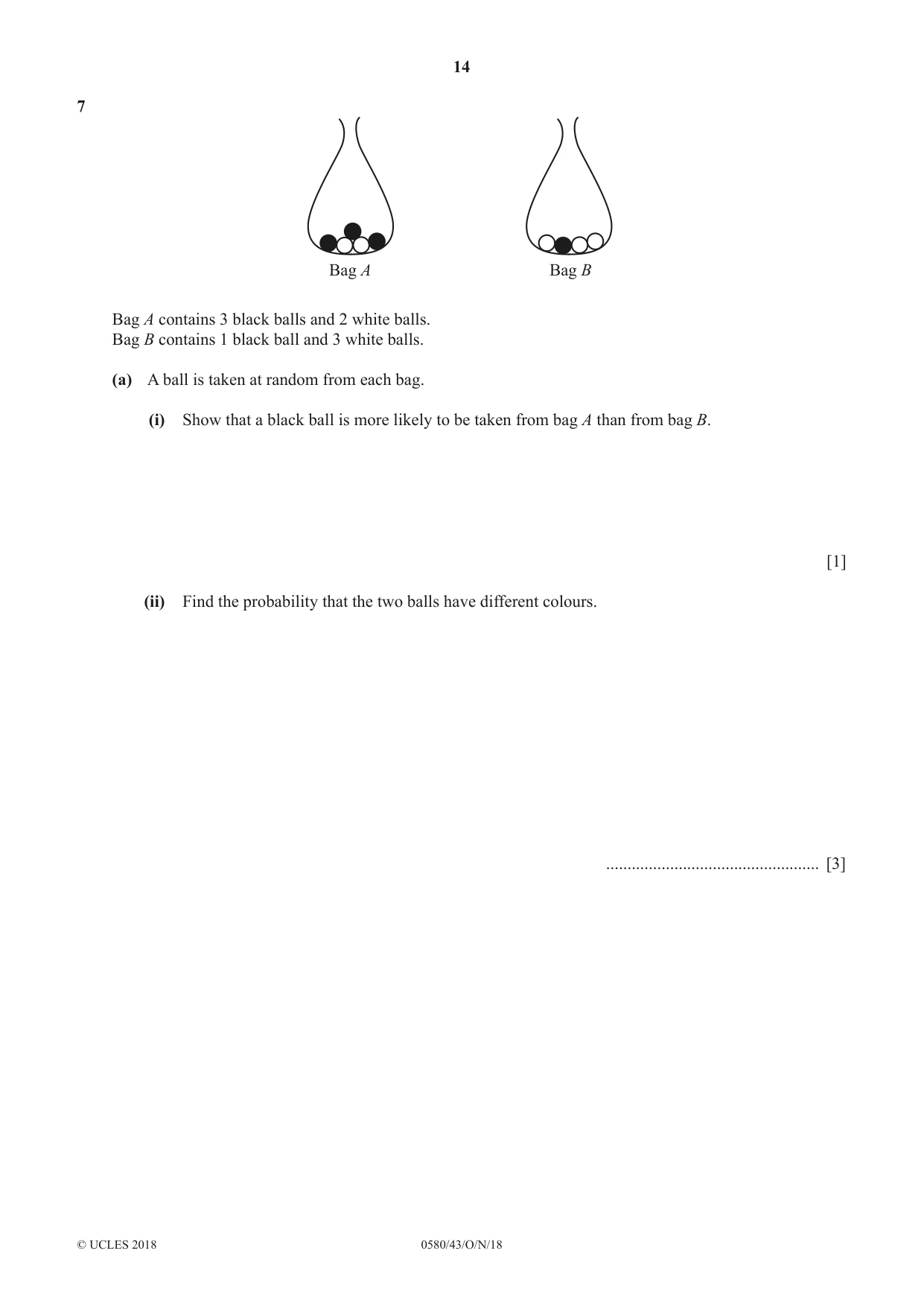 Cambridge IGCSE Mathematics 0580 2018 Oct/Nov Paper 4 · Variant 3 question paper, page 14 of 20