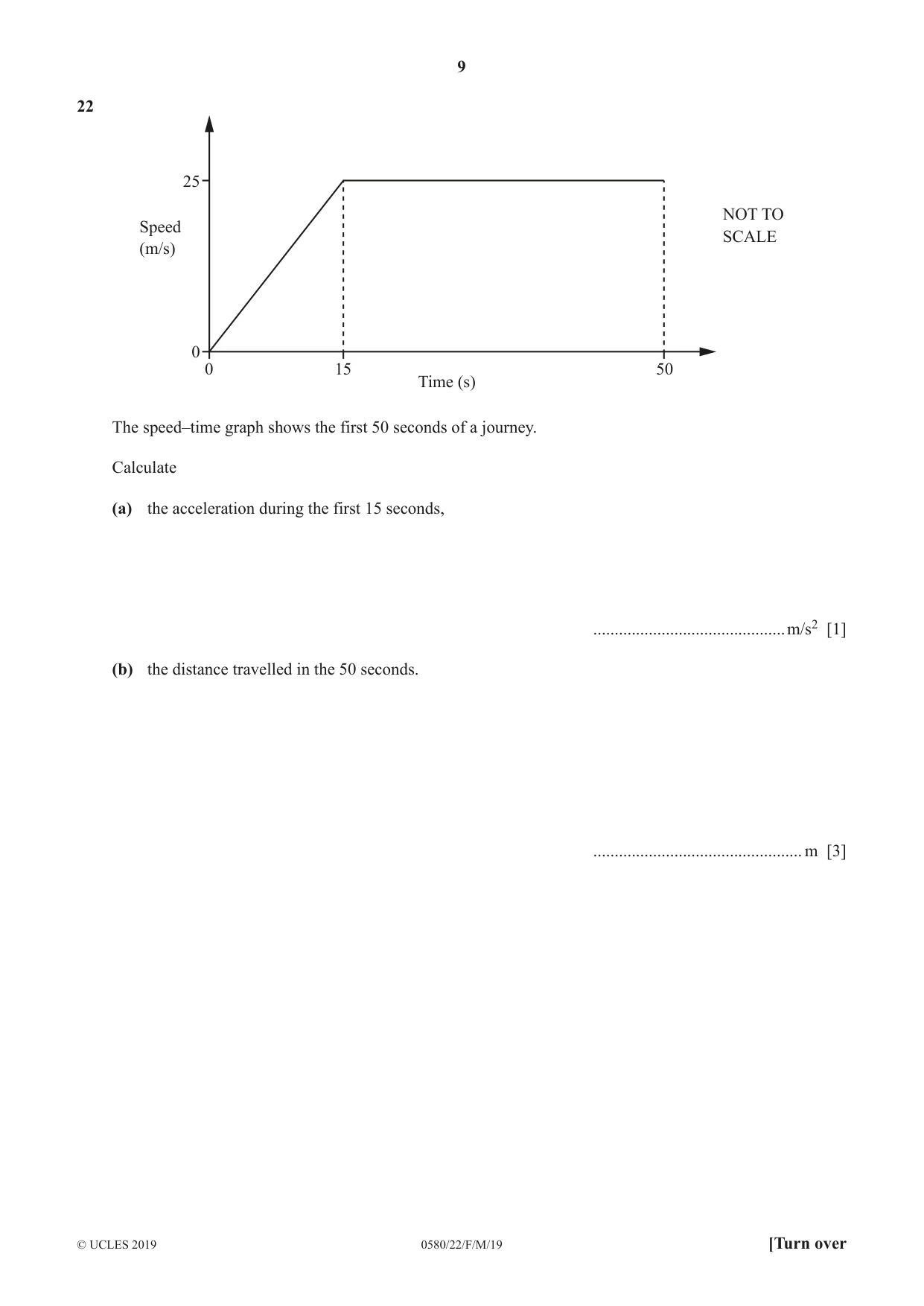 Cambridge IGCSE Mathematics 0580 2019 Feb/March Paper 2 · Variant 2 question paper, page 9 of 12