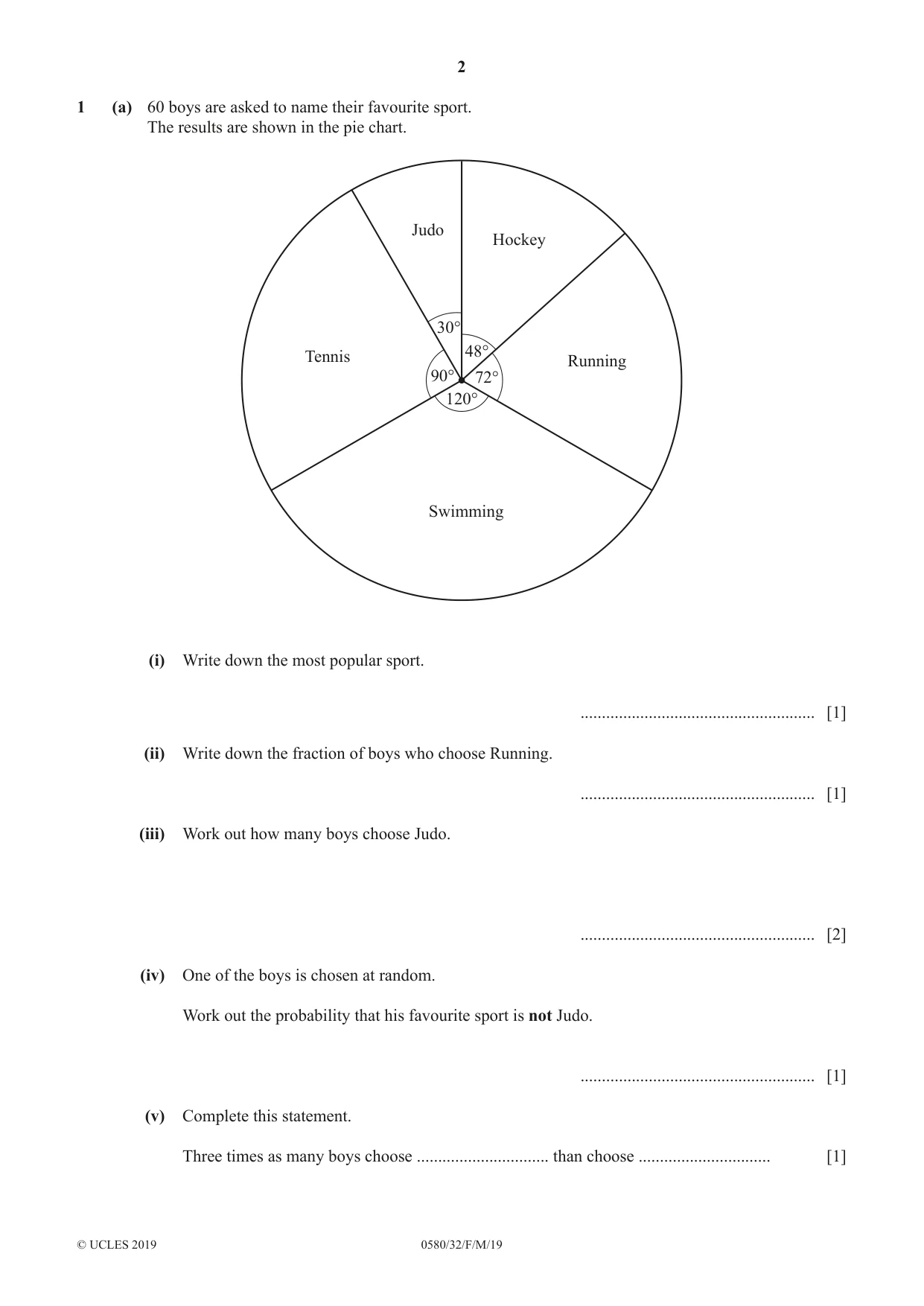 Cambridge IGCSE Mathematics 0580 2019 Feb/March Paper 3 · Variant 2 question paper, page 2 of 20