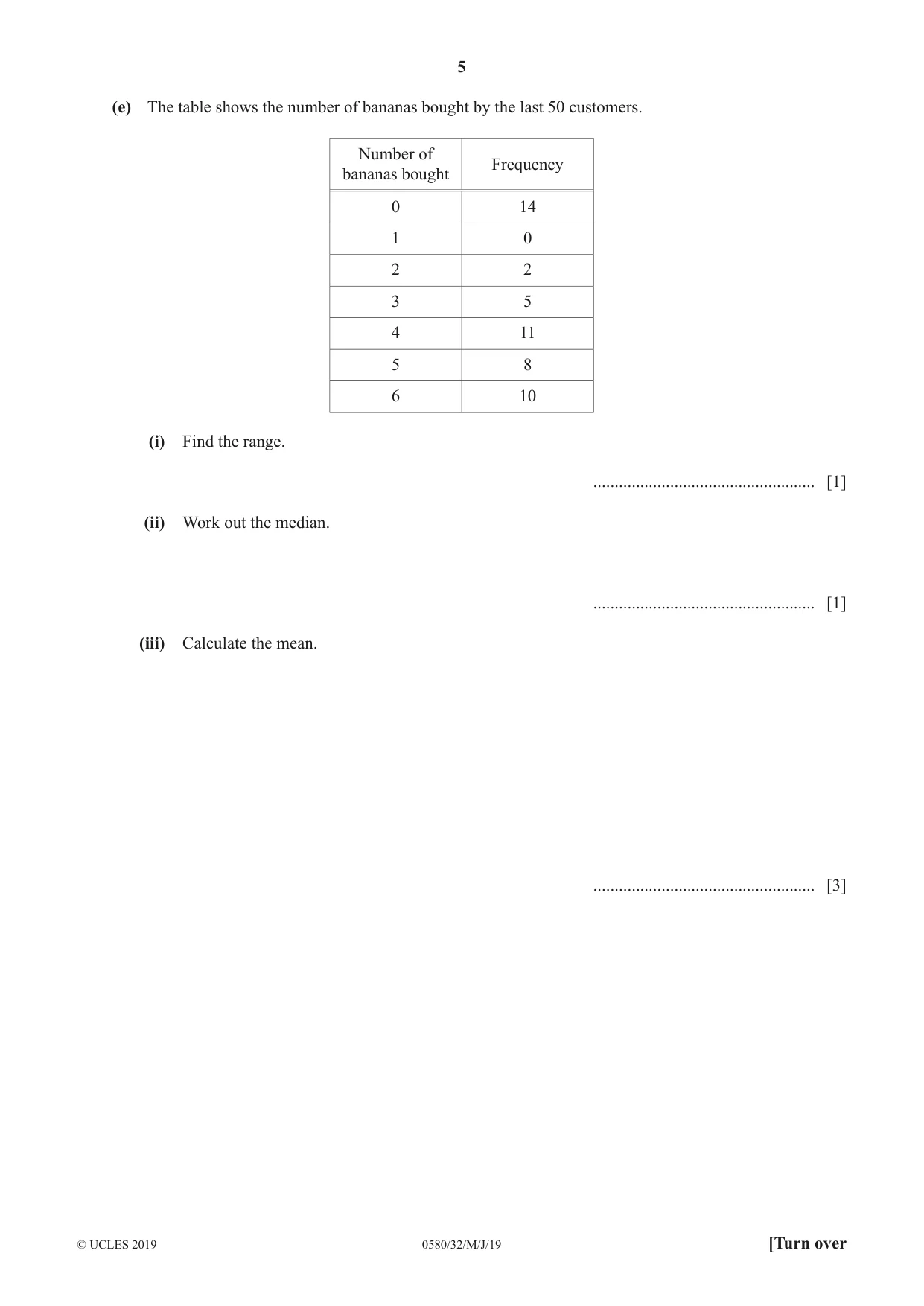 Cambridge IGCSE Mathematics 0580 2019 May/June Paper 3 · Variant 2 question paper, page 5 of 16