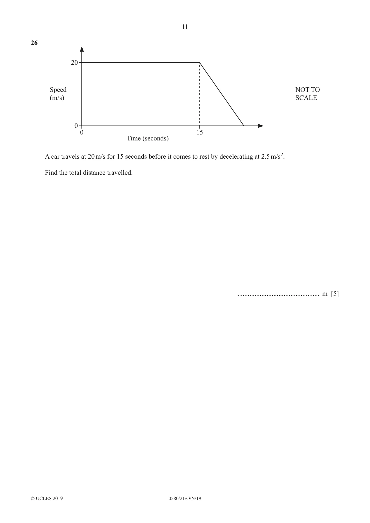 Cambridge IGCSE Mathematics 0580 2019 Oct/Nov Paper 2 · Variant 1 question paper, page 11 of 12