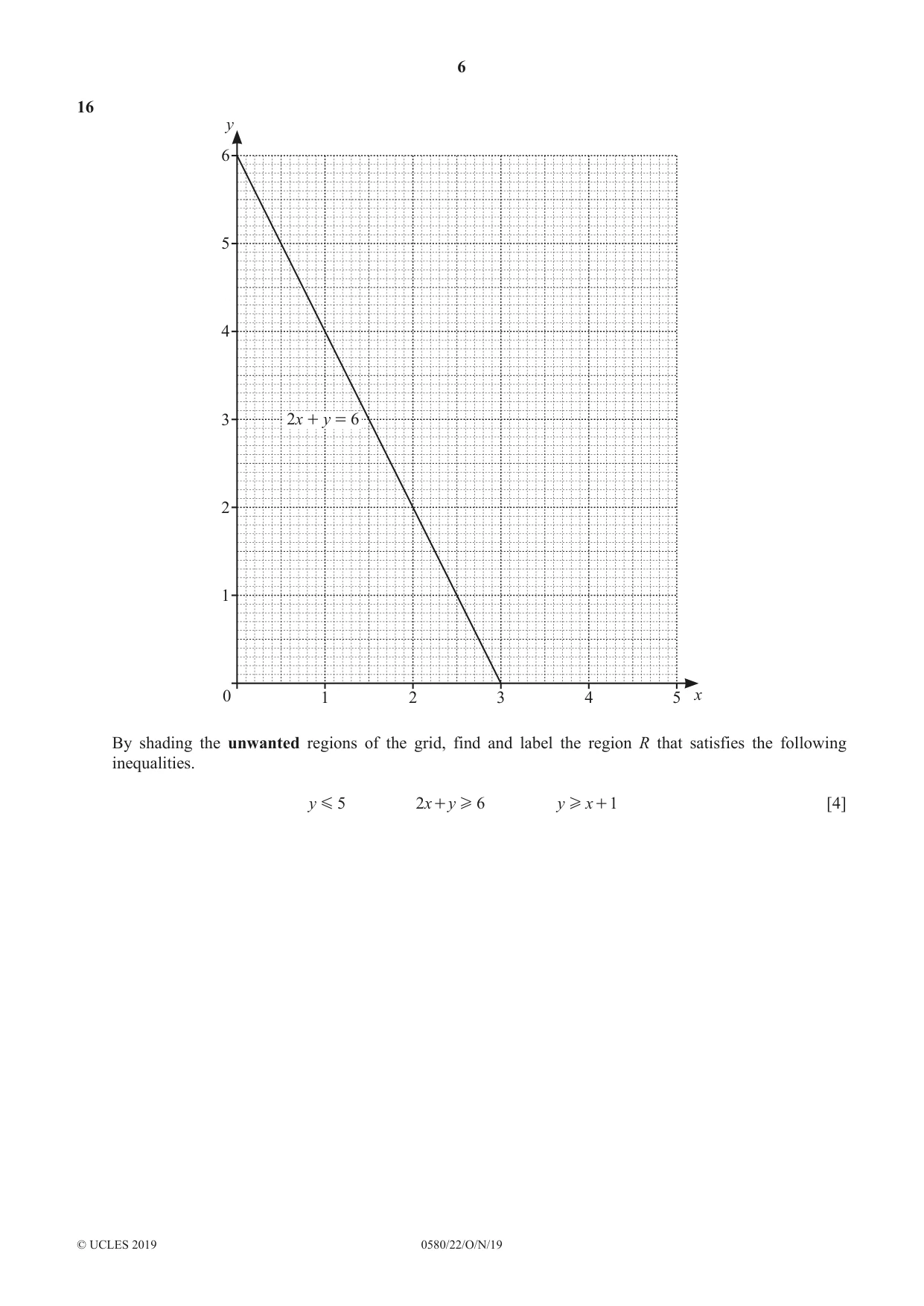 Cambridge IGCSE Mathematics 0580 2019 Oct/Nov Paper 2 · Variant 2 question paper, page 6 of 12