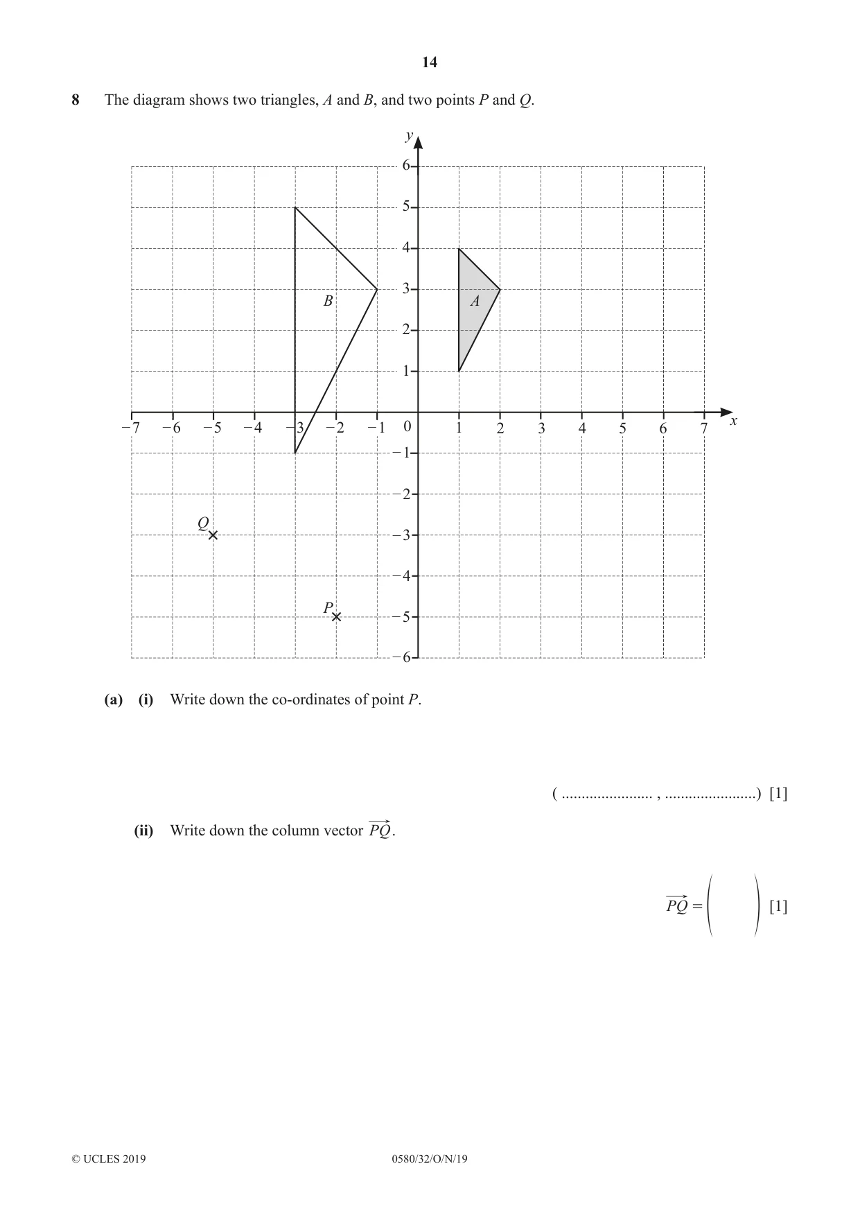 Cambridge IGCSE Mathematics 0580 2019 Oct/Nov Paper 3 · Variant 2 question paper, page 14 of 16