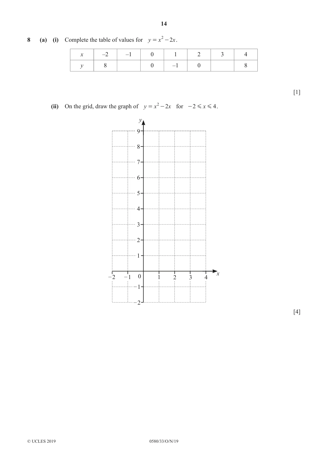 Cambridge IGCSE Mathematics 0580 2019 Oct/Nov Paper 3 · Variant 3 question paper, page 14 of 16