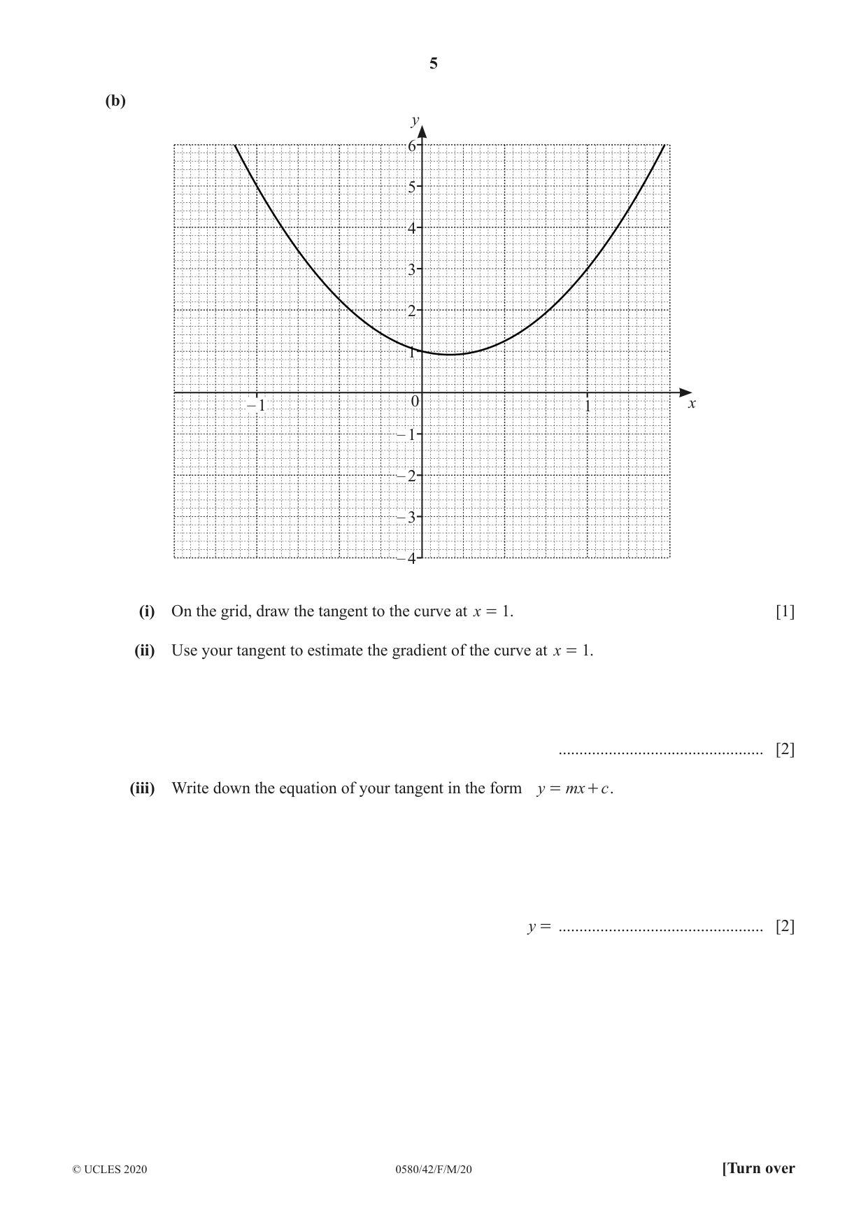 Cambridge IGCSE Mathematics 0580 2020 Feb/March Paper 4 · Variant 2 question paper, page 5 of 20