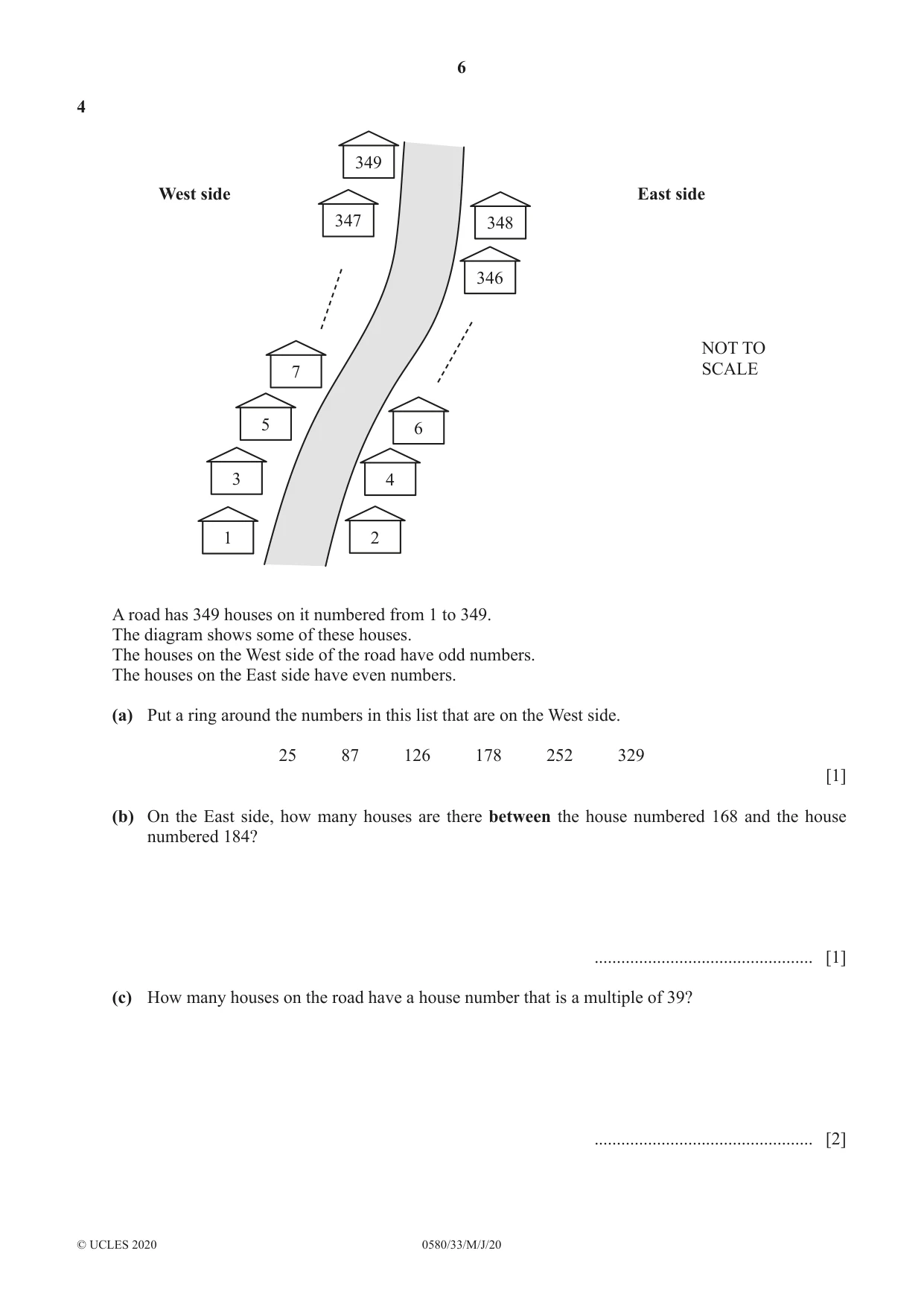 Cambridge IGCSE Mathematics 0580 2020 May/June Paper 3 · Variant 3 question paper, page 6 of 16