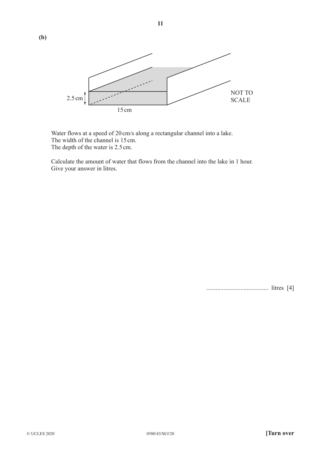 Cambridge IGCSE Mathematics 0580 2020 May/June Paper 4 · Variant 3 question paper, page 11 of 24