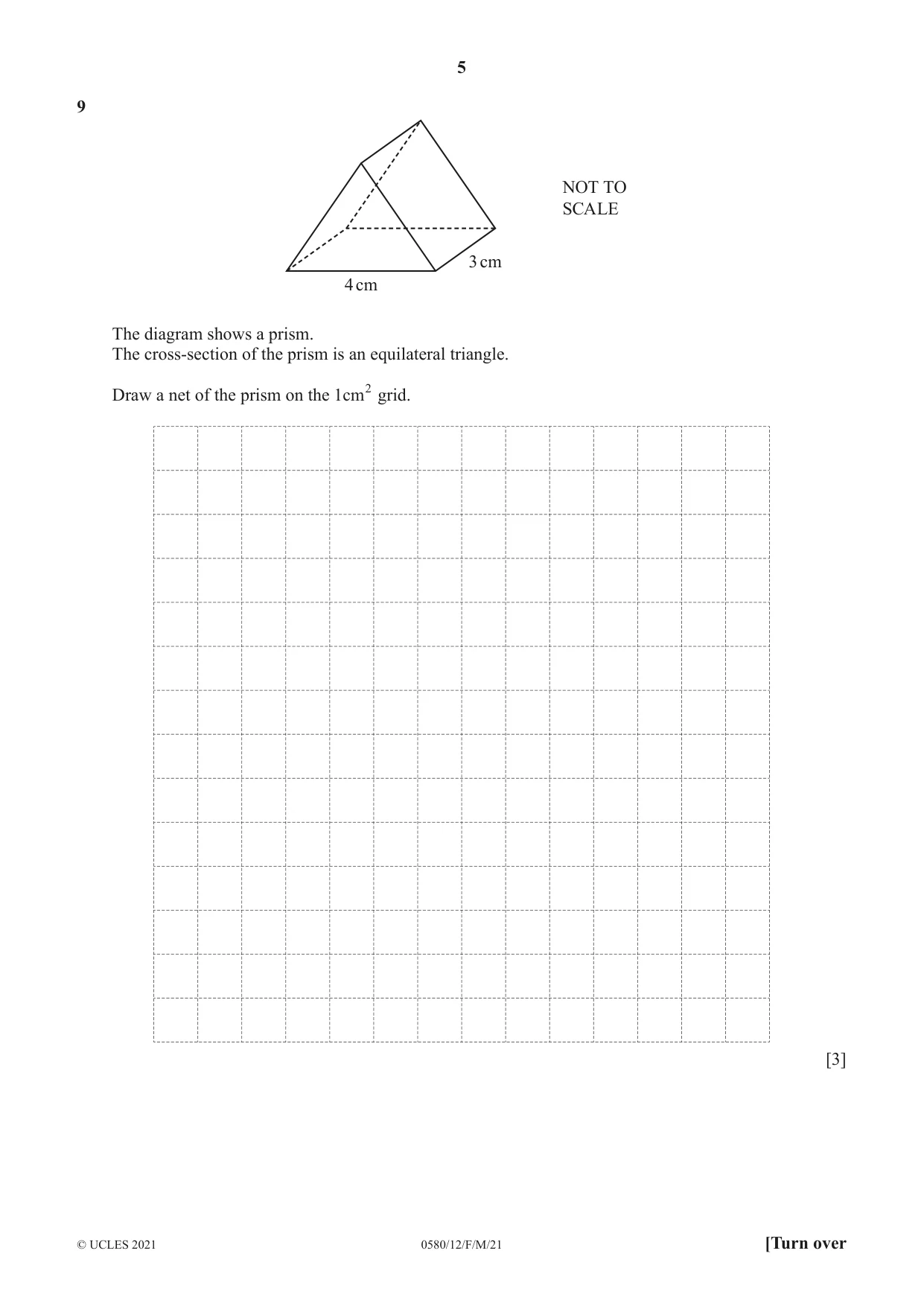 Cambridge IGCSE Mathematics 0580 2021 Feb/March Paper 1 · Variant 2 question paper, page 5 of 12
