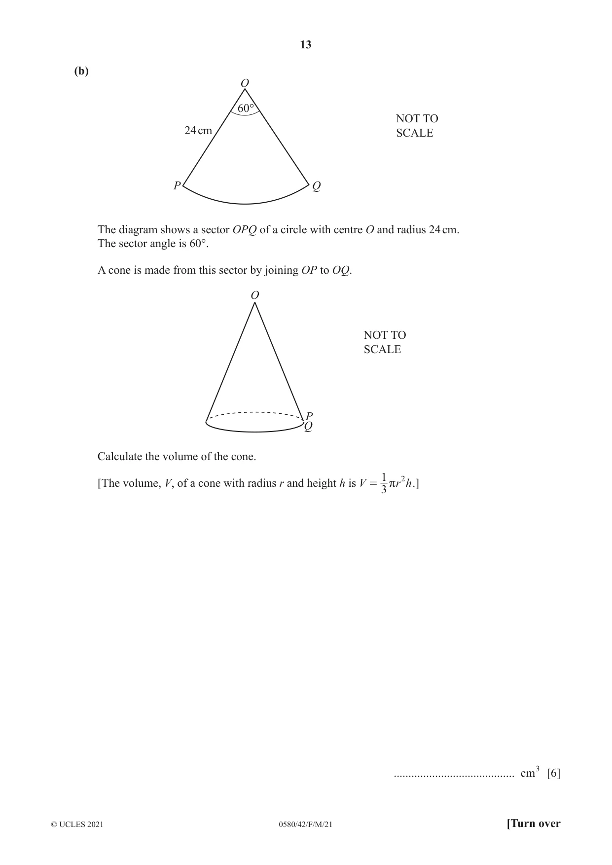 Cambridge IGCSE Mathematics 0580 2021 Feb/March Paper 4 · Variant 2 question paper, page 13 of 20