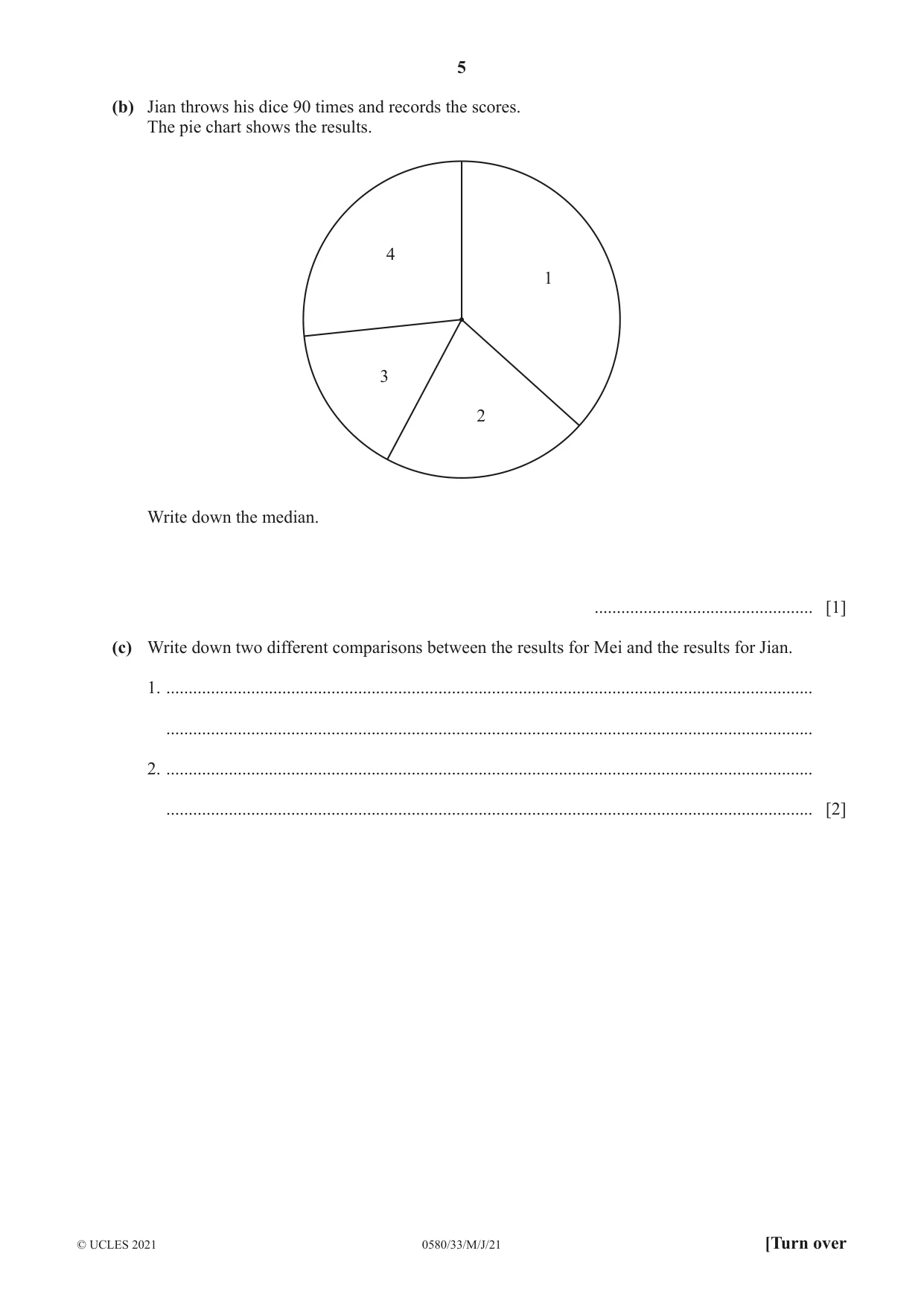 Cambridge IGCSE Mathematics 0580 2021 May/June Paper 3 · Variant 3 question paper, page 5 of 20
