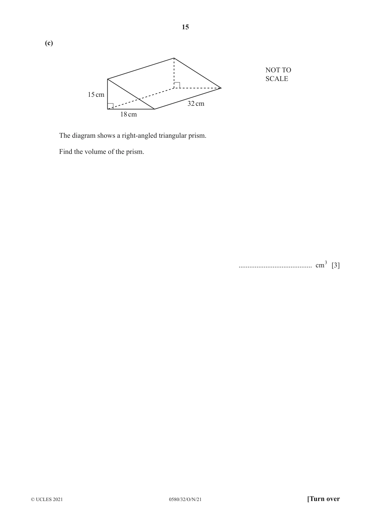 Cambridge IGCSE Mathematics 0580 2021 Oct/Nov Paper 3 · Variant 2 question paper, page 15 of 20