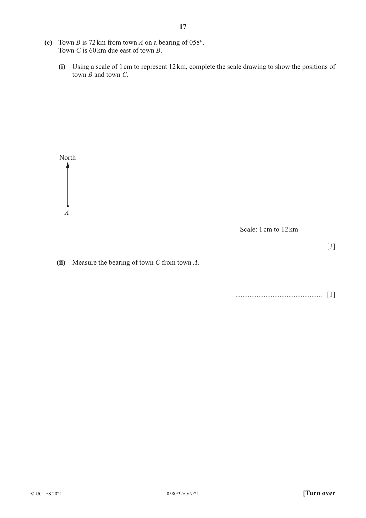 Cambridge IGCSE Mathematics 0580 2021 Oct/Nov Paper 3 · Variant 2 question paper, page 17 of 20