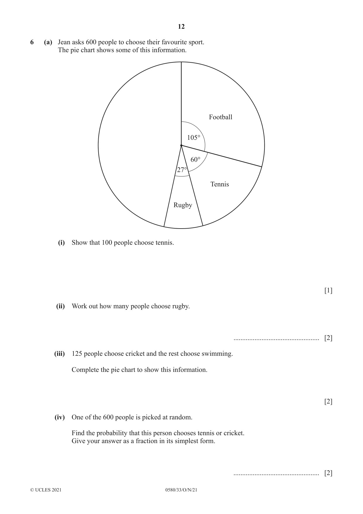 Cambridge IGCSE Mathematics 0580 2021 Oct/Nov Paper 3 · Variant 3 question paper, page 12 of 20