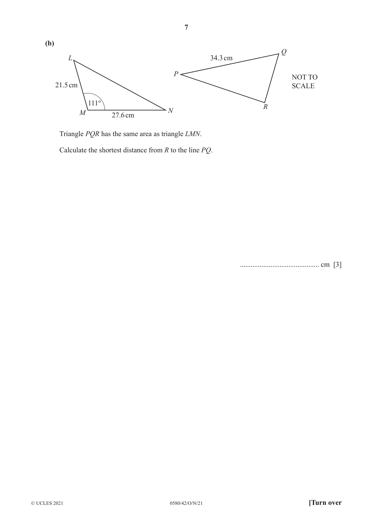 Cambridge IGCSE Mathematics 0580 2021 Oct/Nov Paper 4 · Variant 2 question paper, page 7 of 20