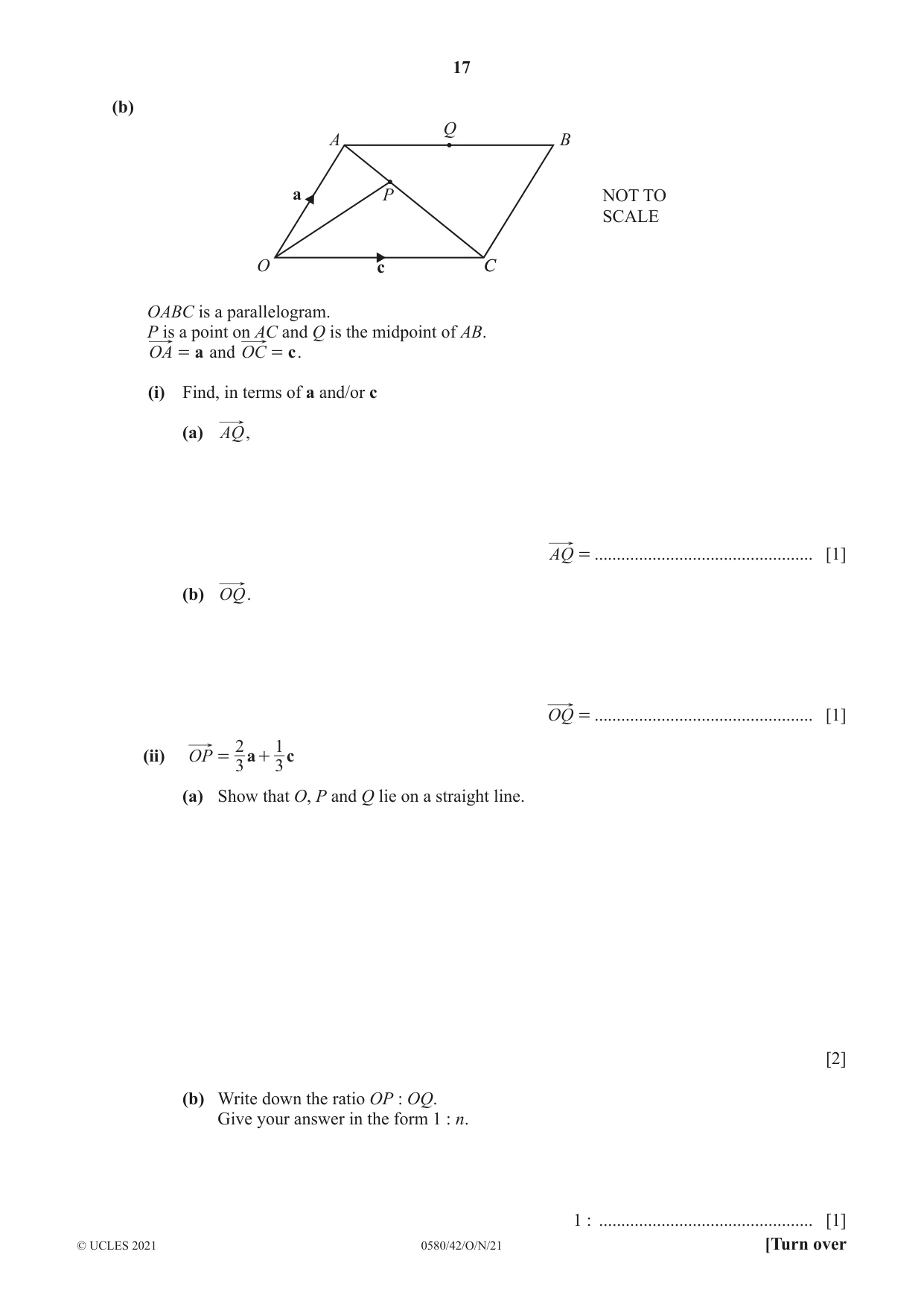 Cambridge IGCSE Mathematics 0580 2021 Oct/Nov Paper 4 · Variant 2 question paper, page 17 of 20