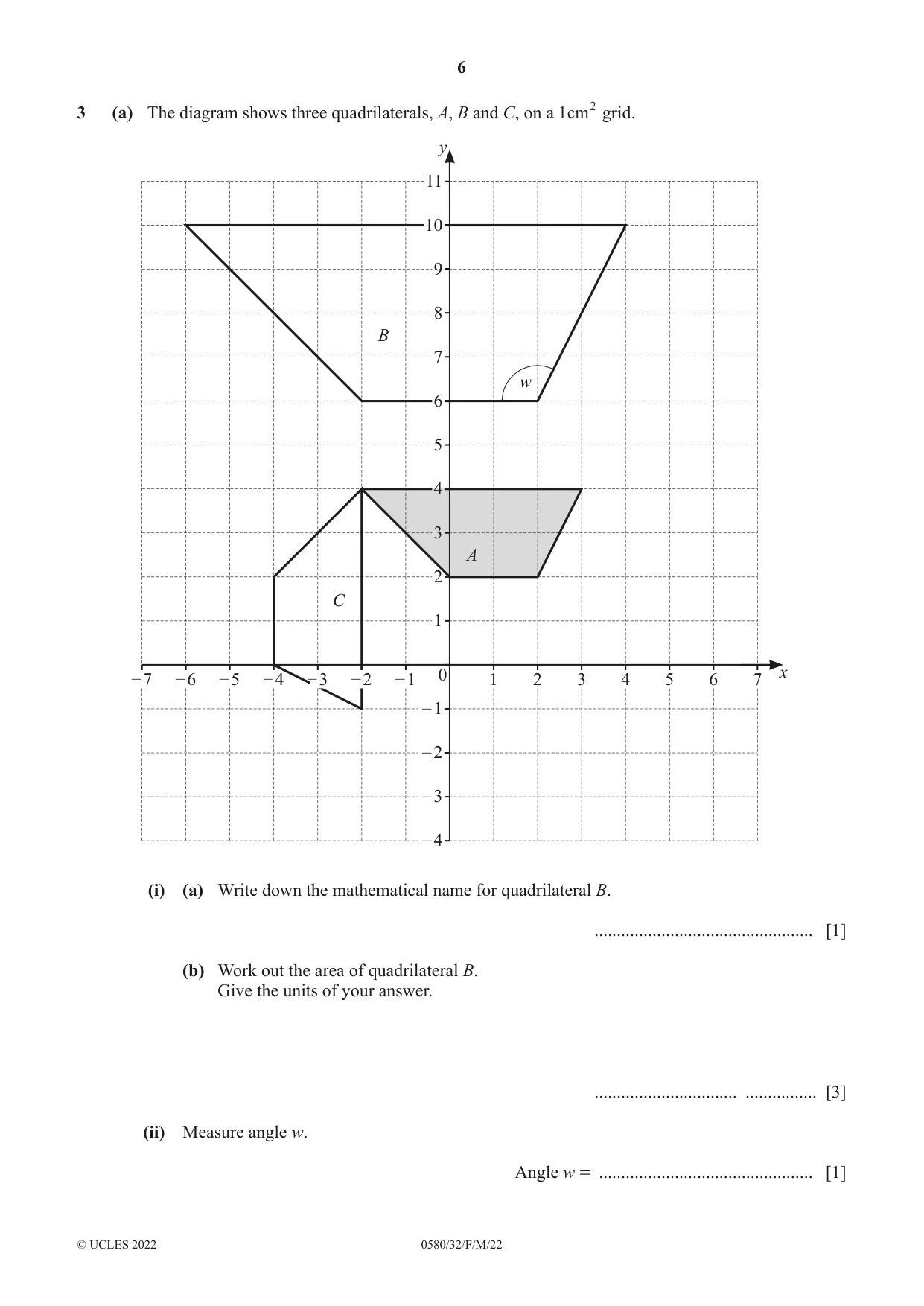 Cambridge IGCSE Mathematics 0580 2022 Feb/March Paper 3 · Variant 2 question paper, page 6 of 20