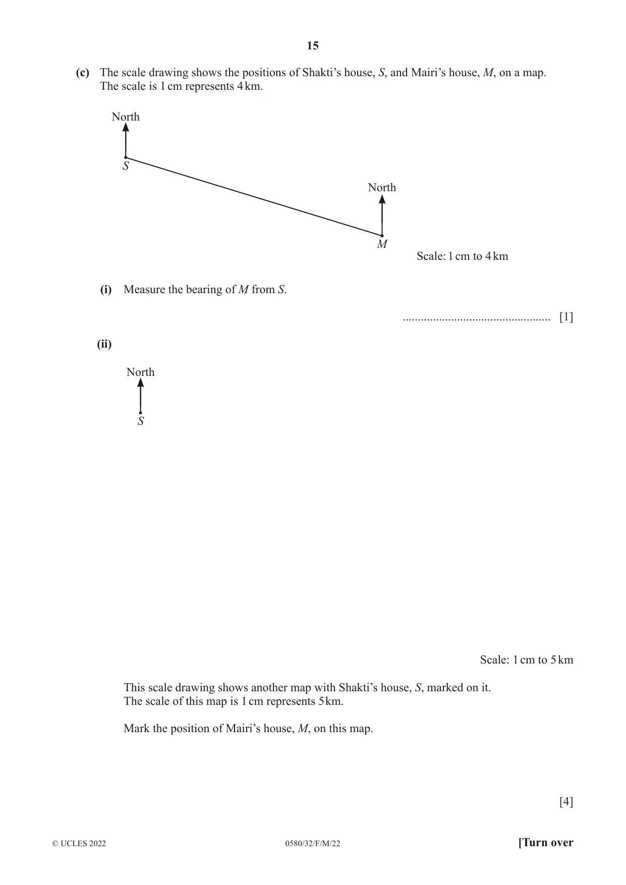 Cambridge IGCSE Mathematics 0580 2022 Feb/March Paper 3 · Variant 2 question paper, page 15 of 20