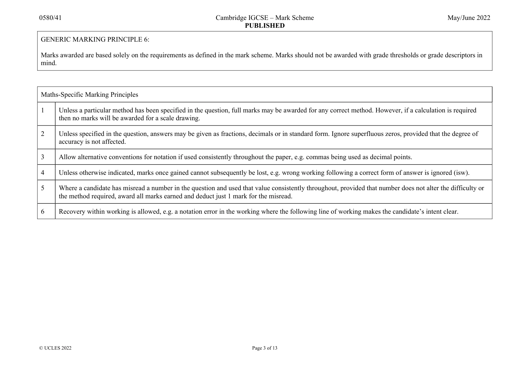 Mark scheme, page 3 of 13