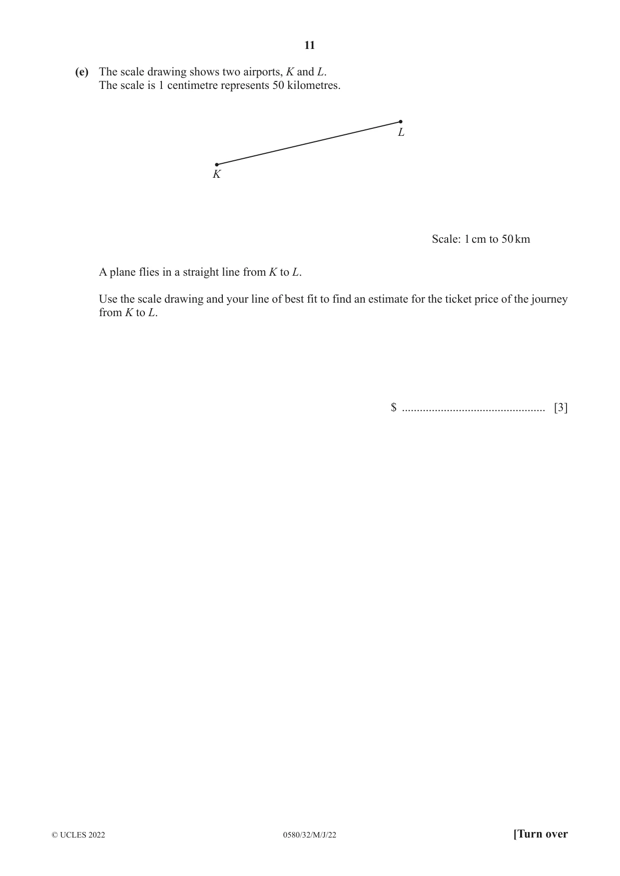Cambridge IGCSE Mathematics 0580 2022 May/June Paper 3 · Variant 2 question paper, page 11 of 20