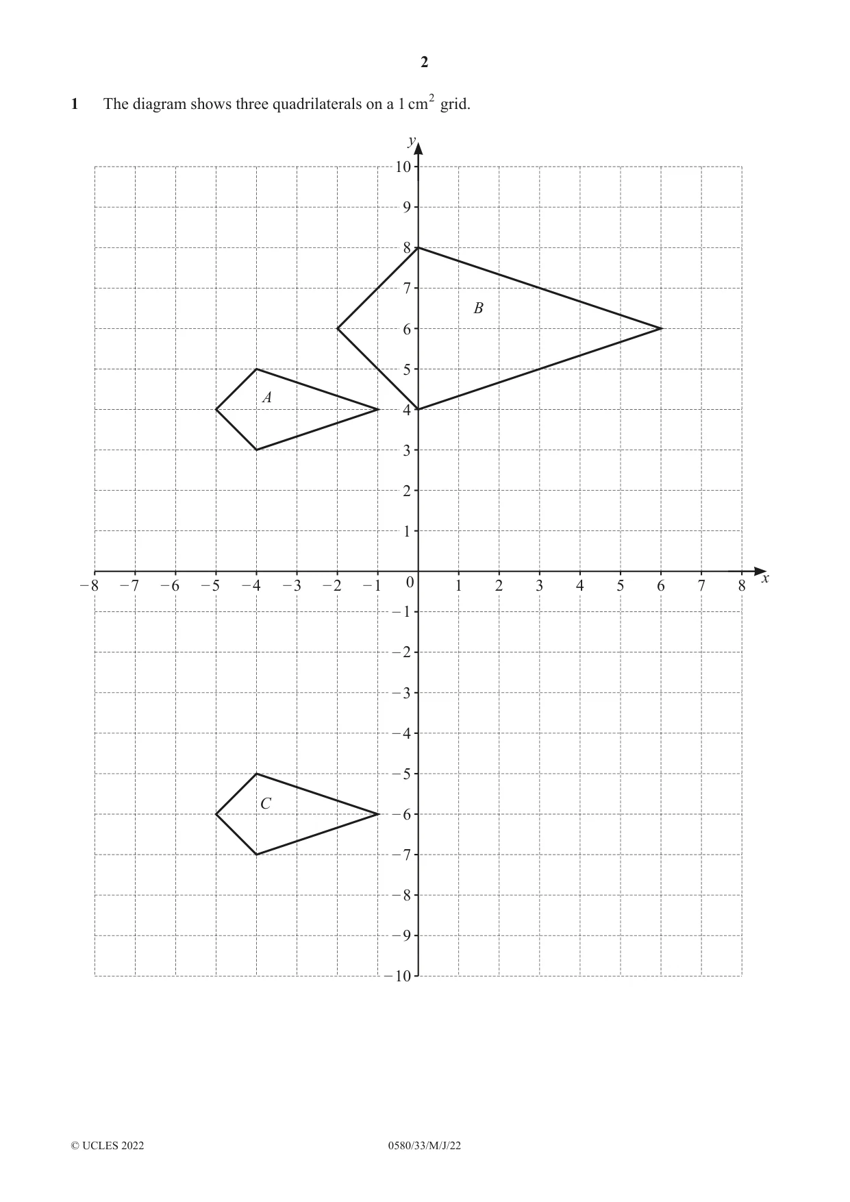 Cambridge IGCSE Mathematics 0580 2022 May/June Paper 3 · Variant 3 question paper, page 2 of 20