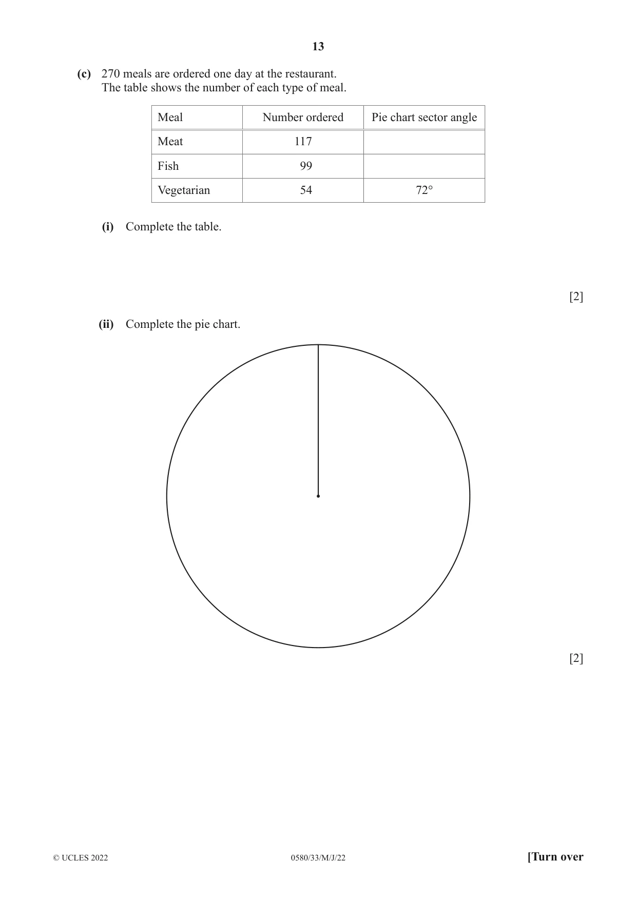Cambridge IGCSE Mathematics 0580 2022 May/June Paper 3 · Variant 3 question paper, page 13 of 20