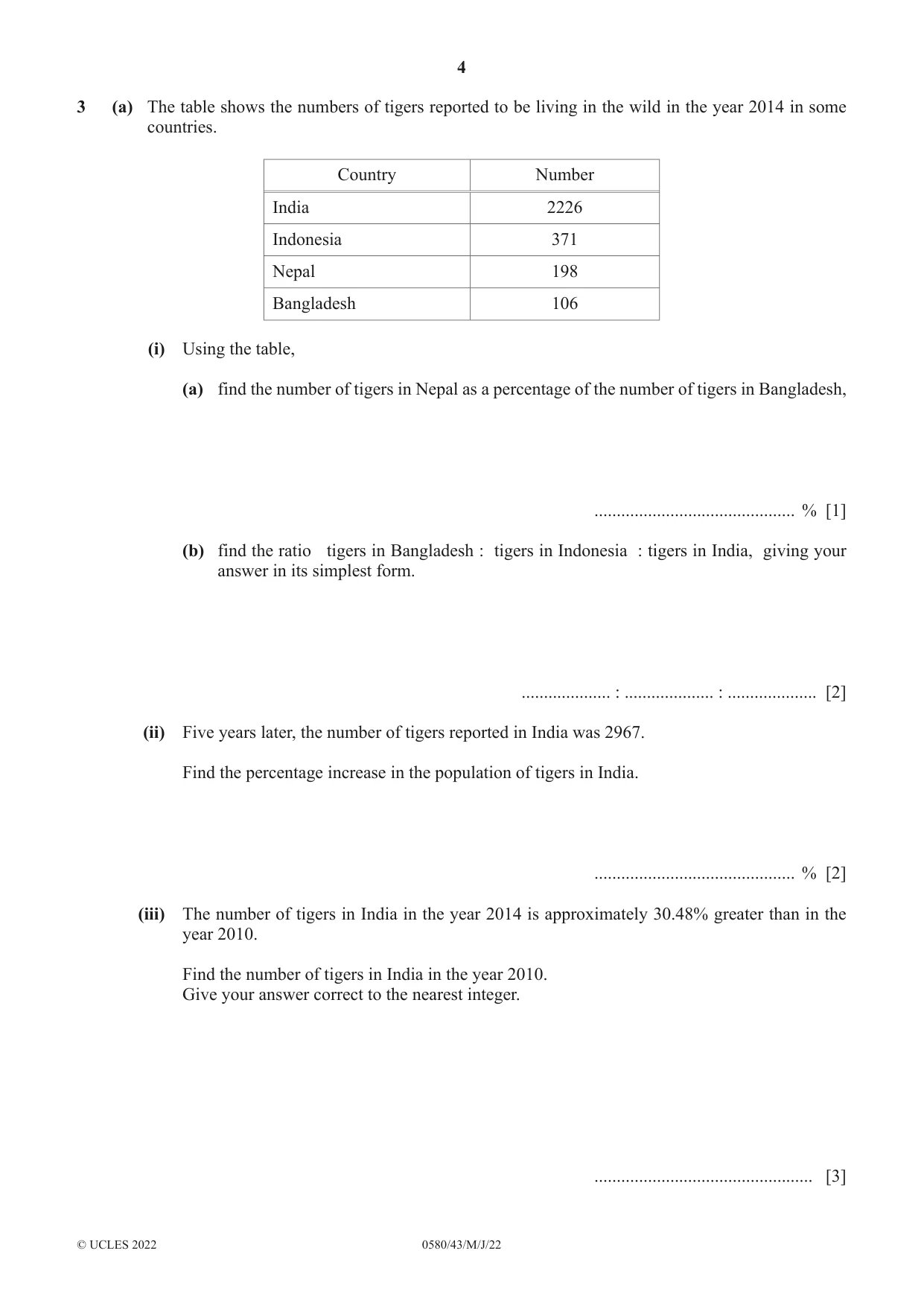 Cambridge IGCSE Mathematics 0580 2022 May/June Paper 4 · Variant 3 question paper, page 4 of 20