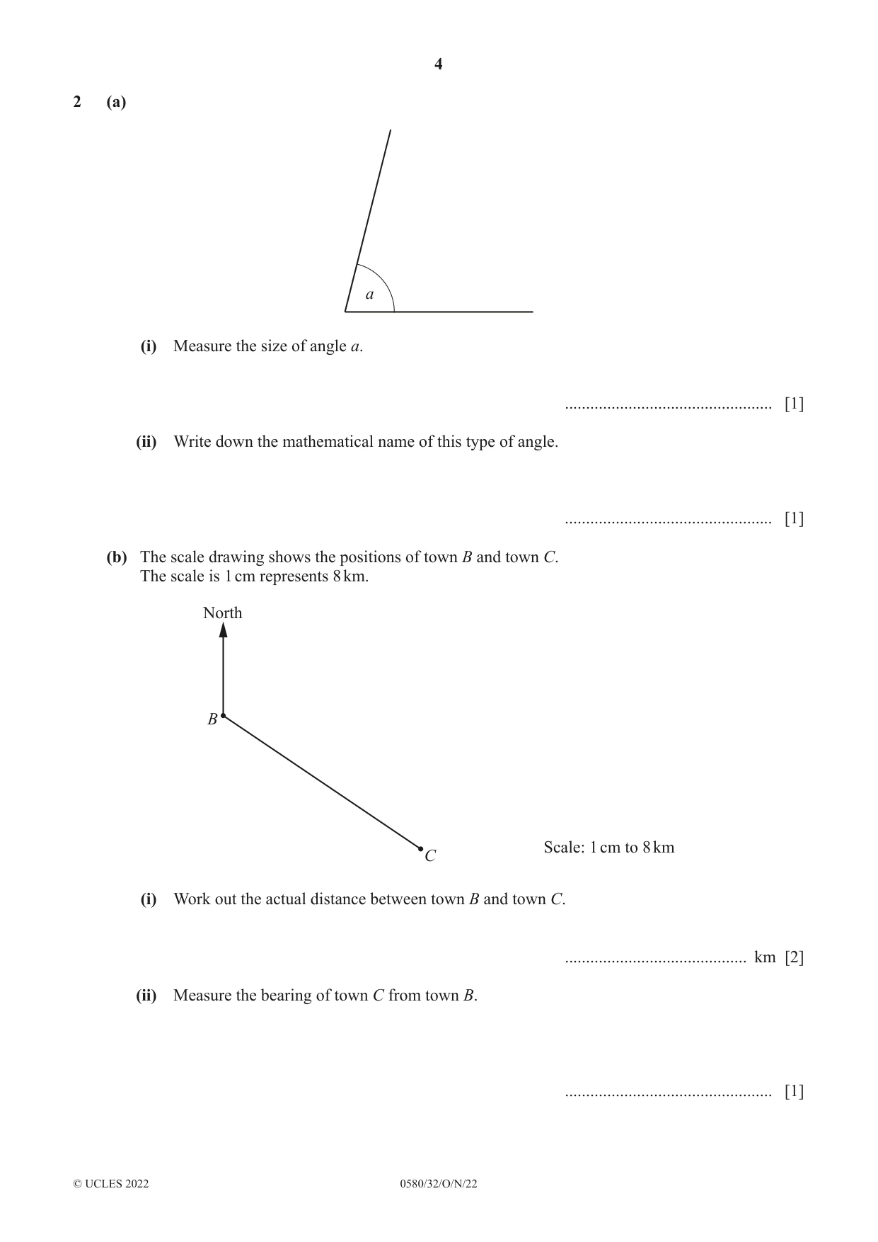 Cambridge IGCSE Mathematics 0580 2022 Oct/Nov Paper 3 · Variant 2 question paper, page 4 of 20