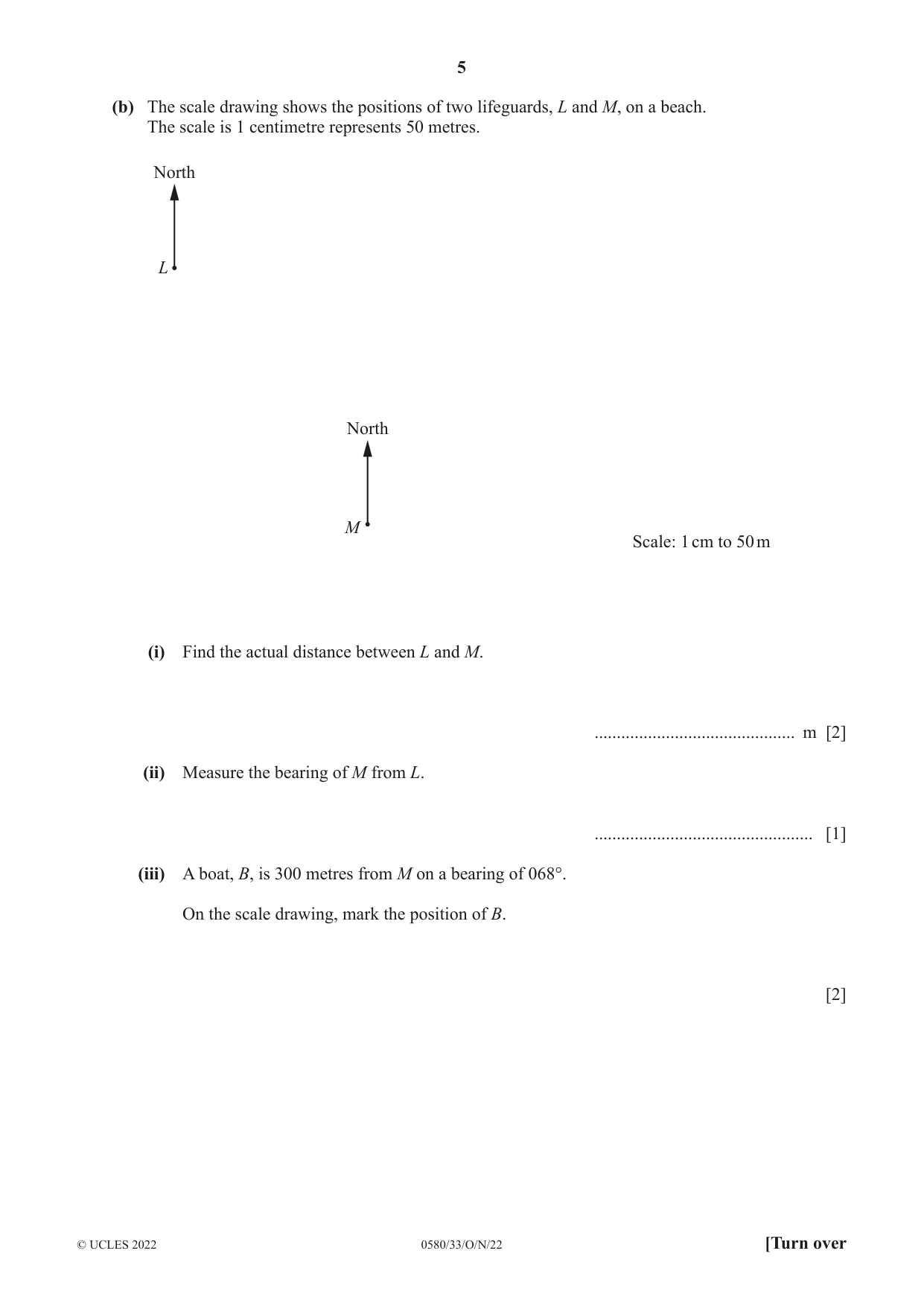 Cambridge IGCSE Mathematics 0580 2022 Oct/Nov Paper 3 · Variant 3 question paper, page 5 of 20