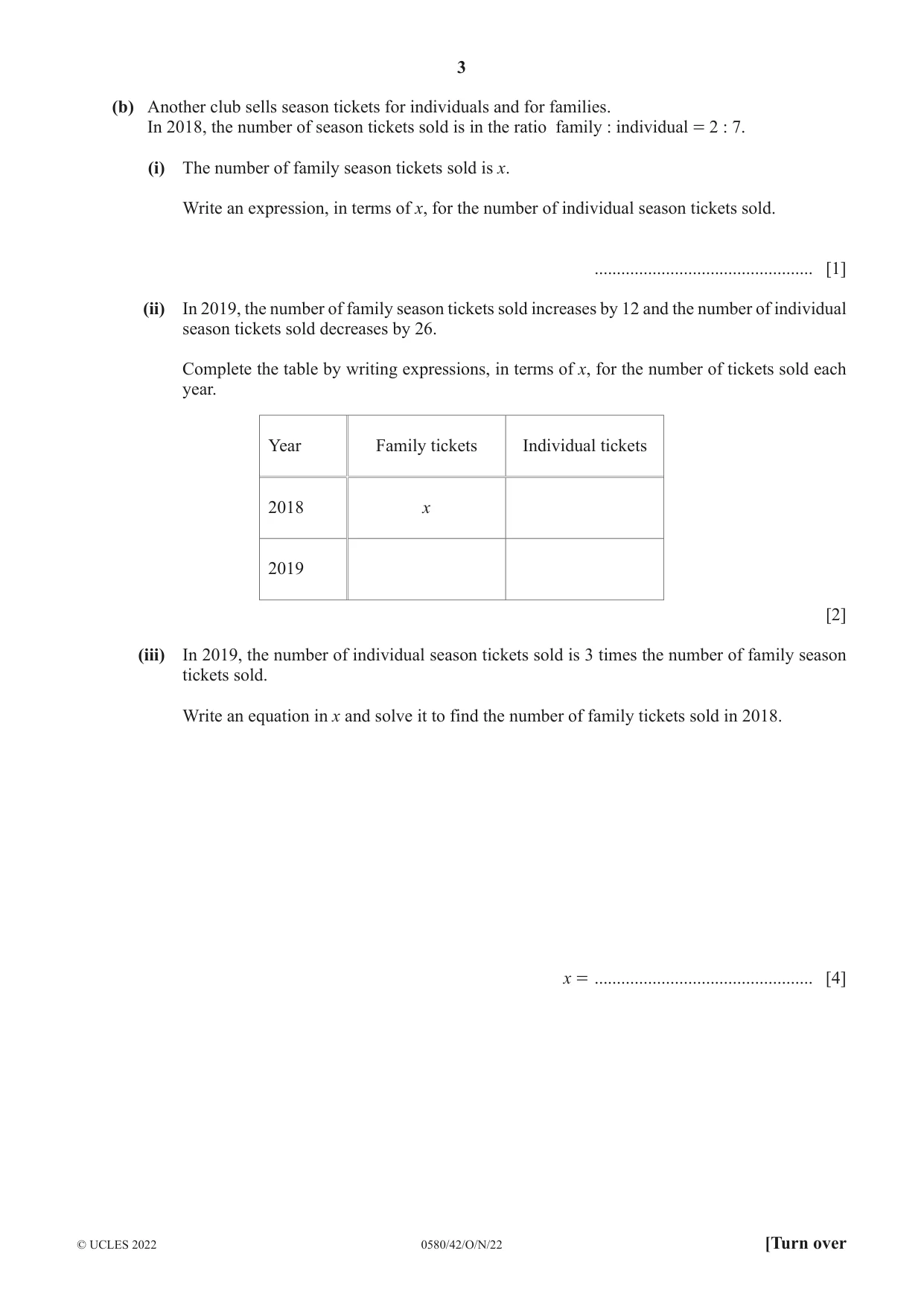 Cambridge IGCSE Mathematics 0580 2022 Oct/Nov Paper 4 · Variant 2 question paper, page 3 of 20