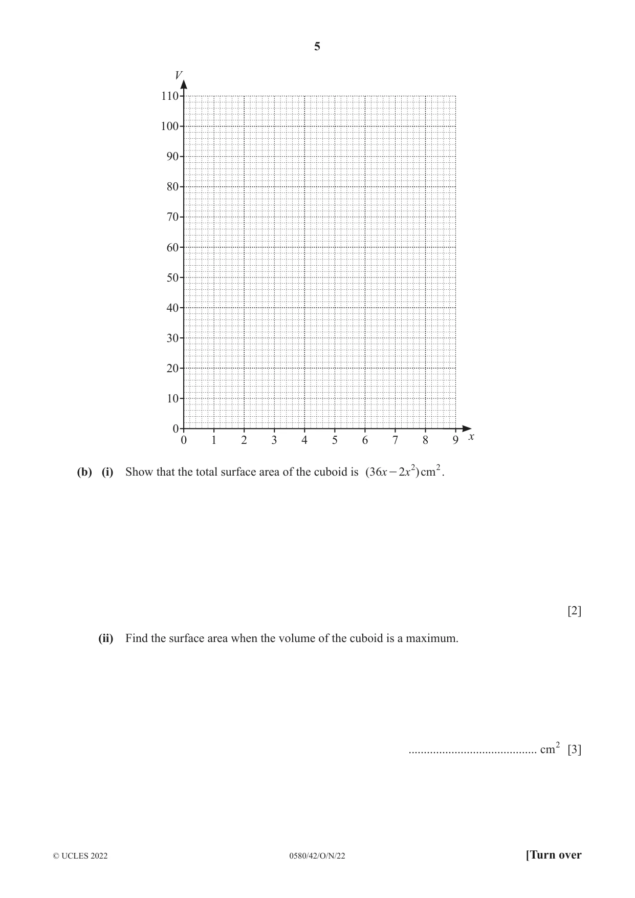 Cambridge IGCSE Mathematics 0580 2022 Oct/Nov Paper 4 · Variant 2 question paper, page 5 of 20