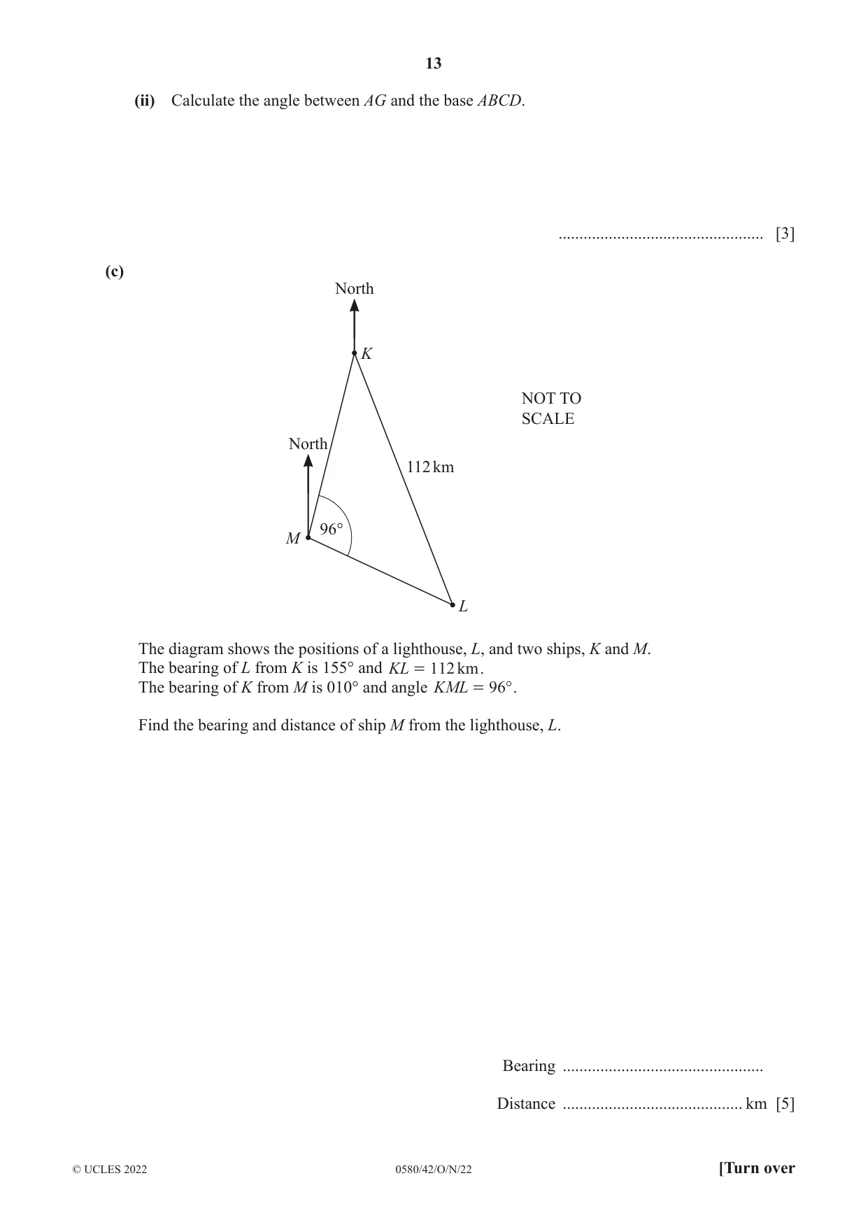 Cambridge IGCSE Mathematics 0580 2022 Oct/Nov Paper 4 · Variant 2 question paper, page 13 of 20