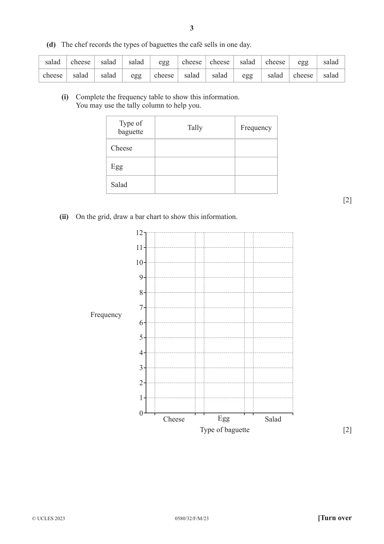 Cambridge IGCSE Mathematics 0580 2023 Feb/March Paper 3 · Variant 2 question paper, page 3 of 16