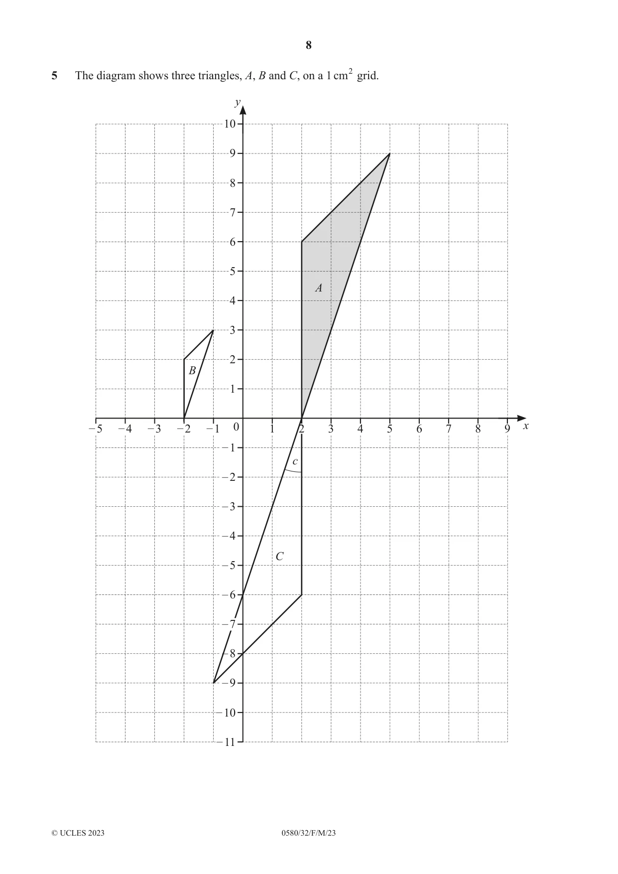 Cambridge IGCSE Mathematics 0580 2023 Feb/March Paper 3 · Variant 2 question paper, page 8 of 16