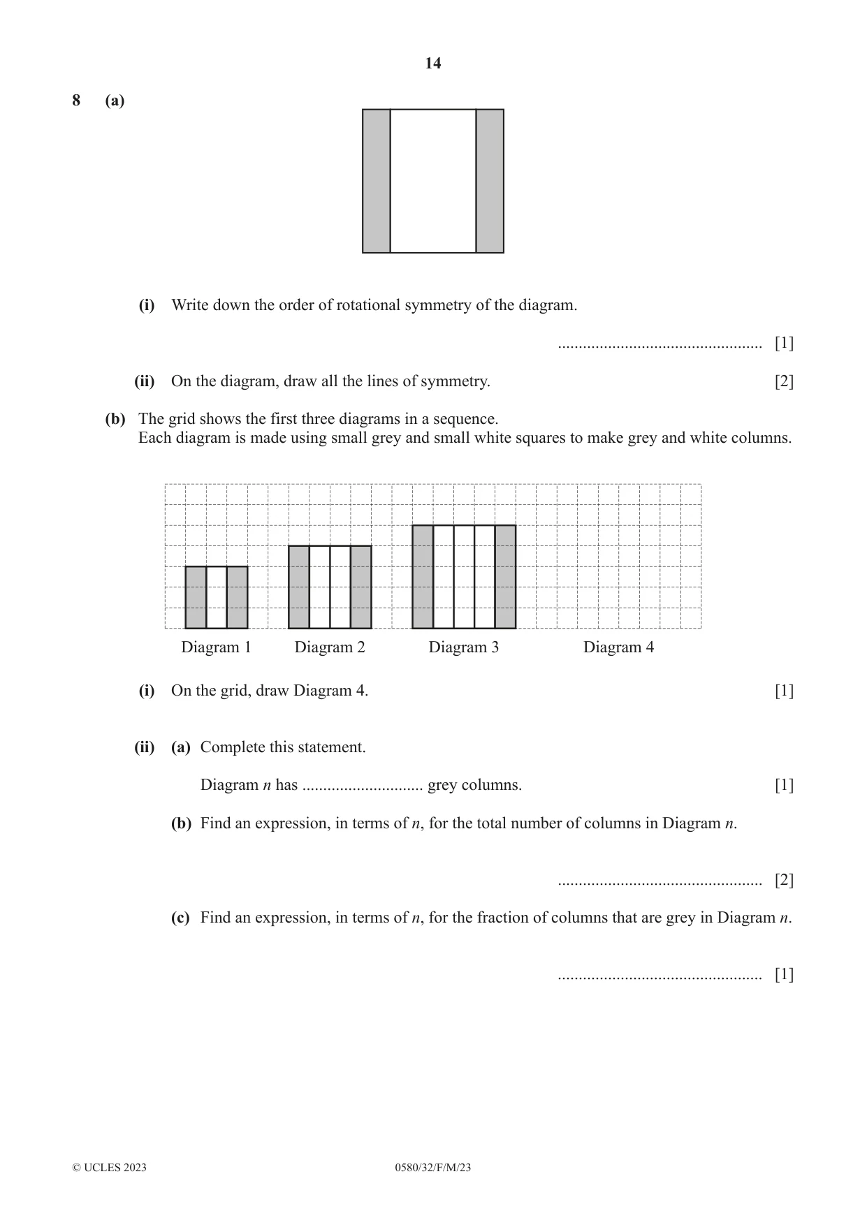 Cambridge IGCSE Mathematics 0580 2023 Feb/March Paper 3 · Variant 2 question paper, page 14 of 16